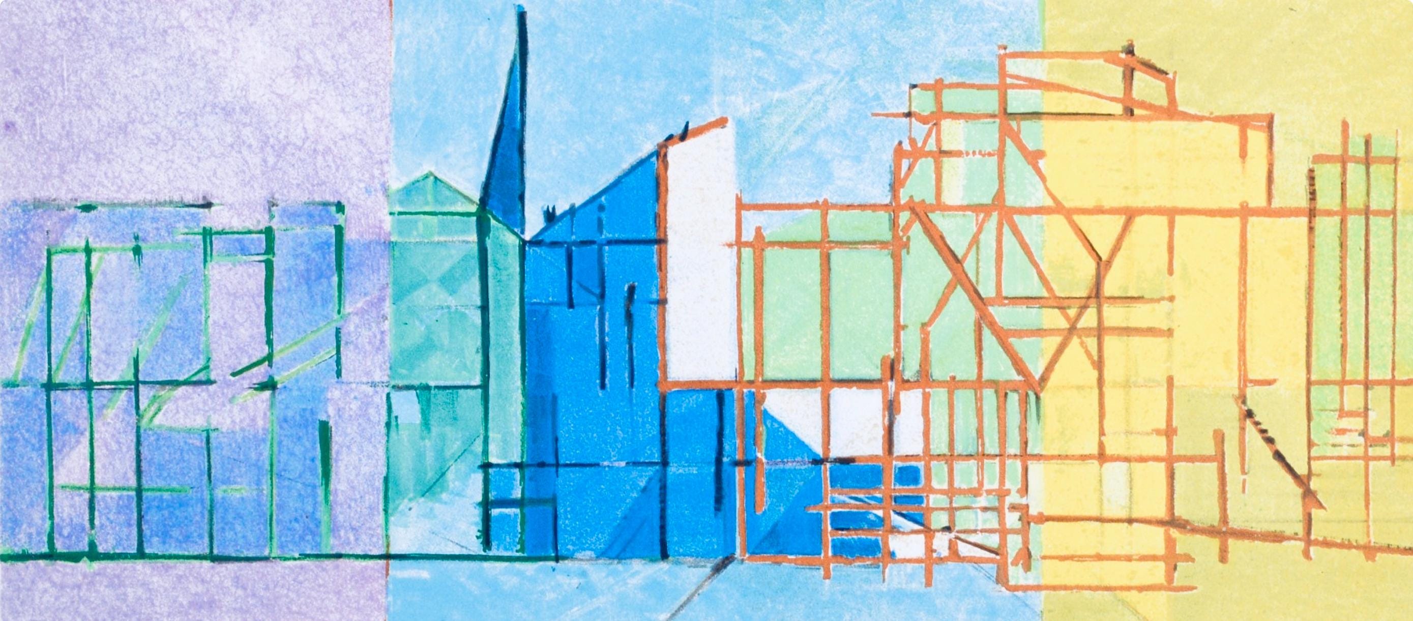 Jacques Villon, Composition (Ginestet/Pouillon 65-72), Jacques Villon, Huit lithographies, Limited Edition Lithograph