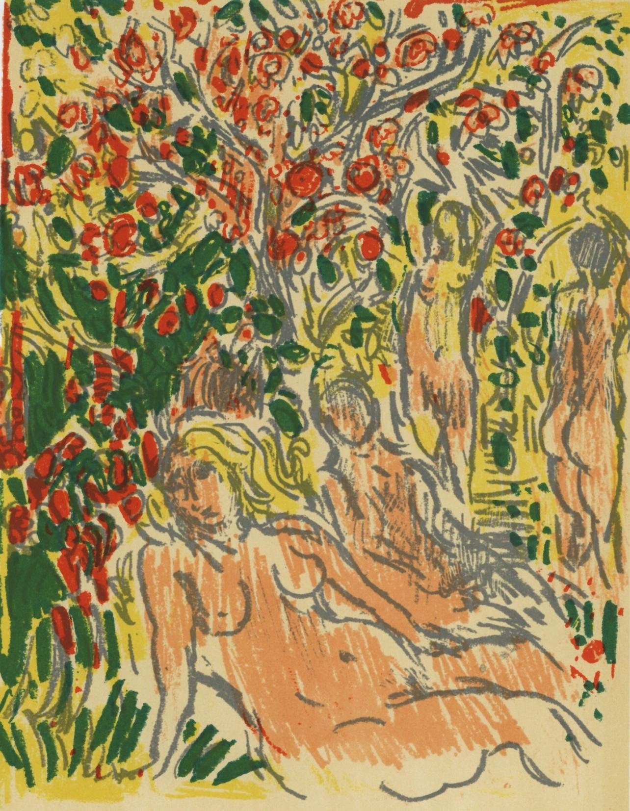 André Cottavoz, Composition, L'Odyssée, Limited Edition Lithograph