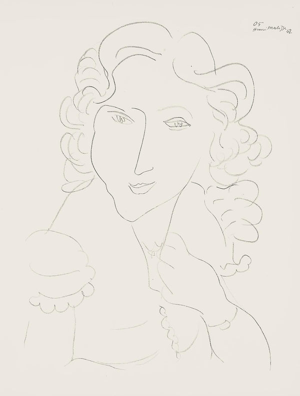 Henri Matisse, Série O, var. 5 (Duthuit 9), Henri Matisse, Dessins, Thèmes et variations, Limited Edition Lithograph