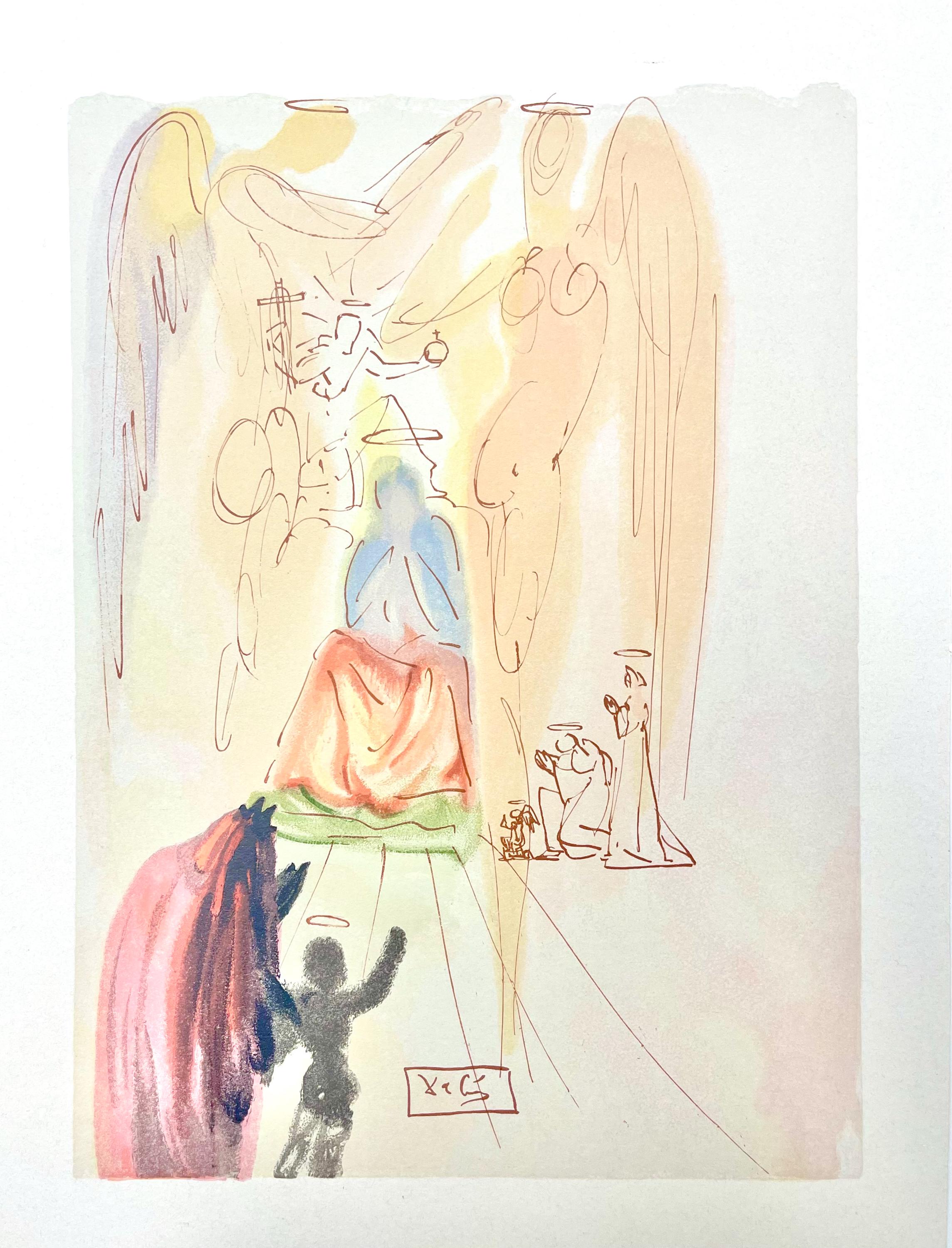 Salvador Dali, Paradies XXIV (Field 189-200; Michler/Löpsinger 1039-1138), Die Göttliche Komödie, Signed, Limited Edition Woodcut