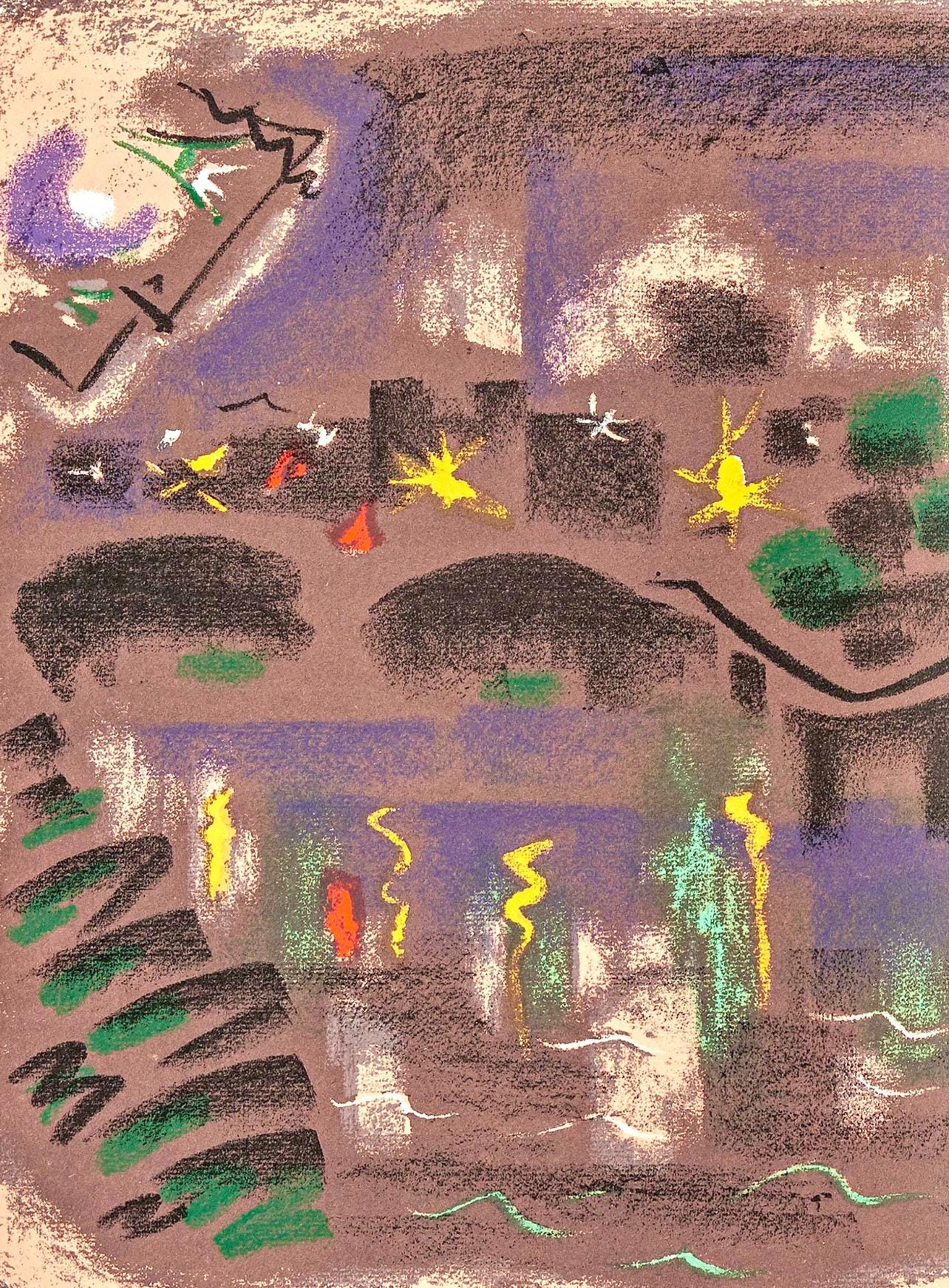 André Masson, Paris la nuit La Seine, Notre Dame de Paris, Regards sur Paris, Limited Edition Lithograph