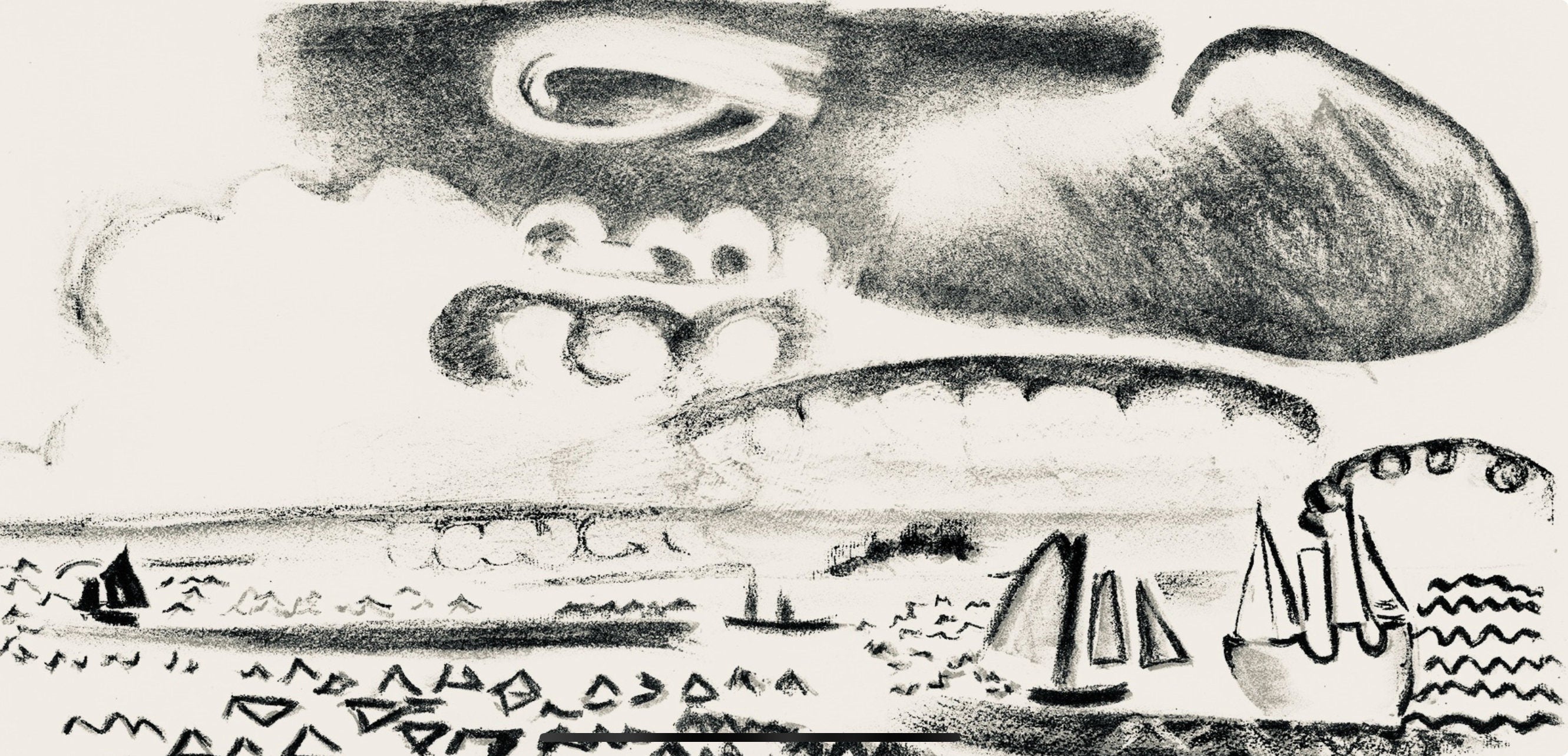 Raoul Dufy, Composition, Les Côtes Normandes, Limited Edition Lithograph