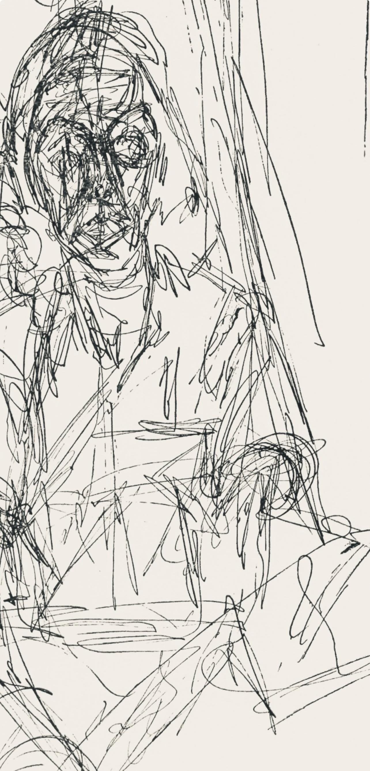 Alberto Giacometti, Composition, XXe siècle, Limited Edition Etching