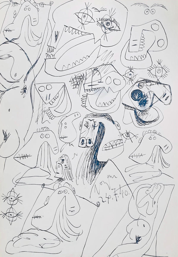 Pablo Picasso, Composition, Carnet de dessins de Picasso, Cahiers d’Art, Limited Edition Lithograph