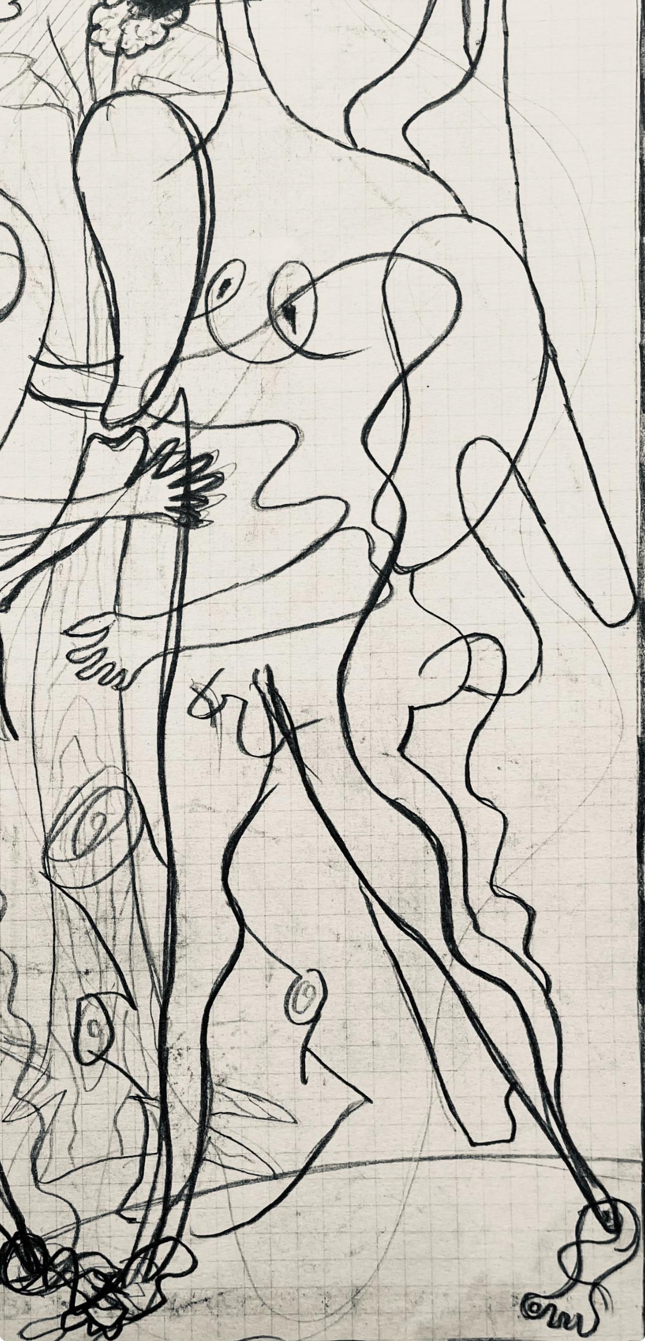 Georges Braque, Composition (Vallier 23), Hesiode, Théogonie, Derrière le miroir, Limited Edition Lithograph