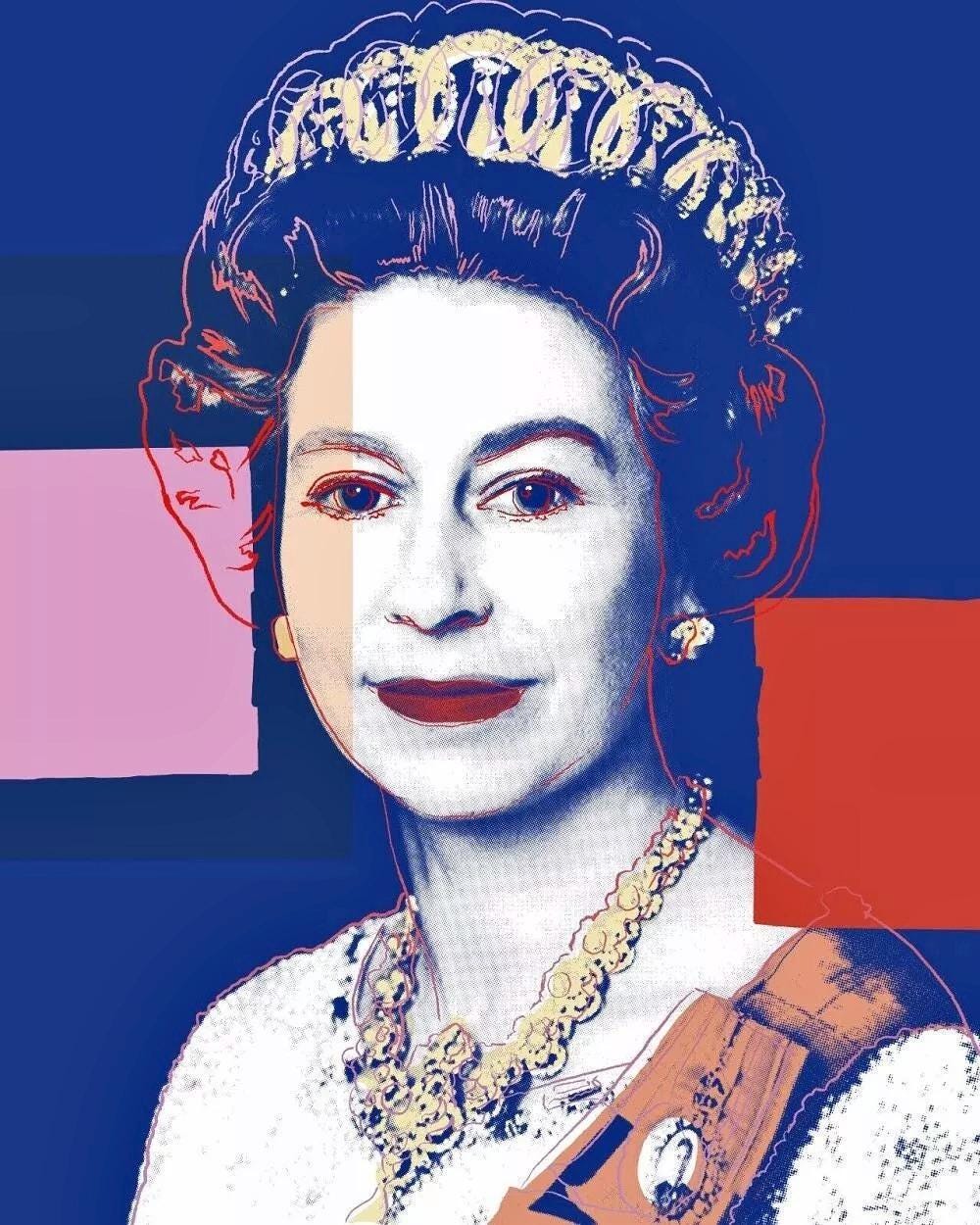 Andy Warhol, Queen Elizabeth II, nº334, nº335, nº336, nº337, Suite of Four, Official Limited Edition, Sunday B. Morning, Silkscreens