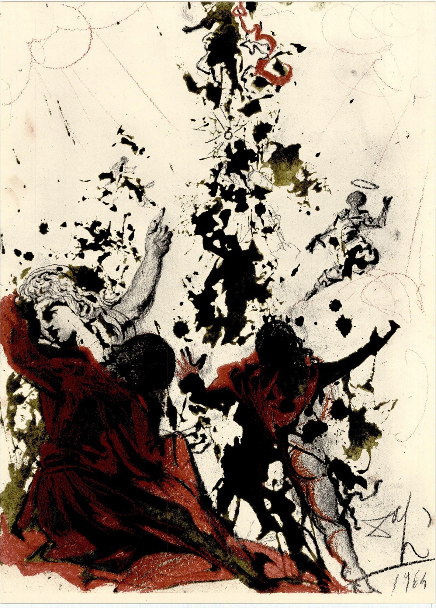 Salvador Dali, Composition (Michler/Löpsinger 1600; Field 69-3), Biblia Sacra, Limited Edition Lithograph