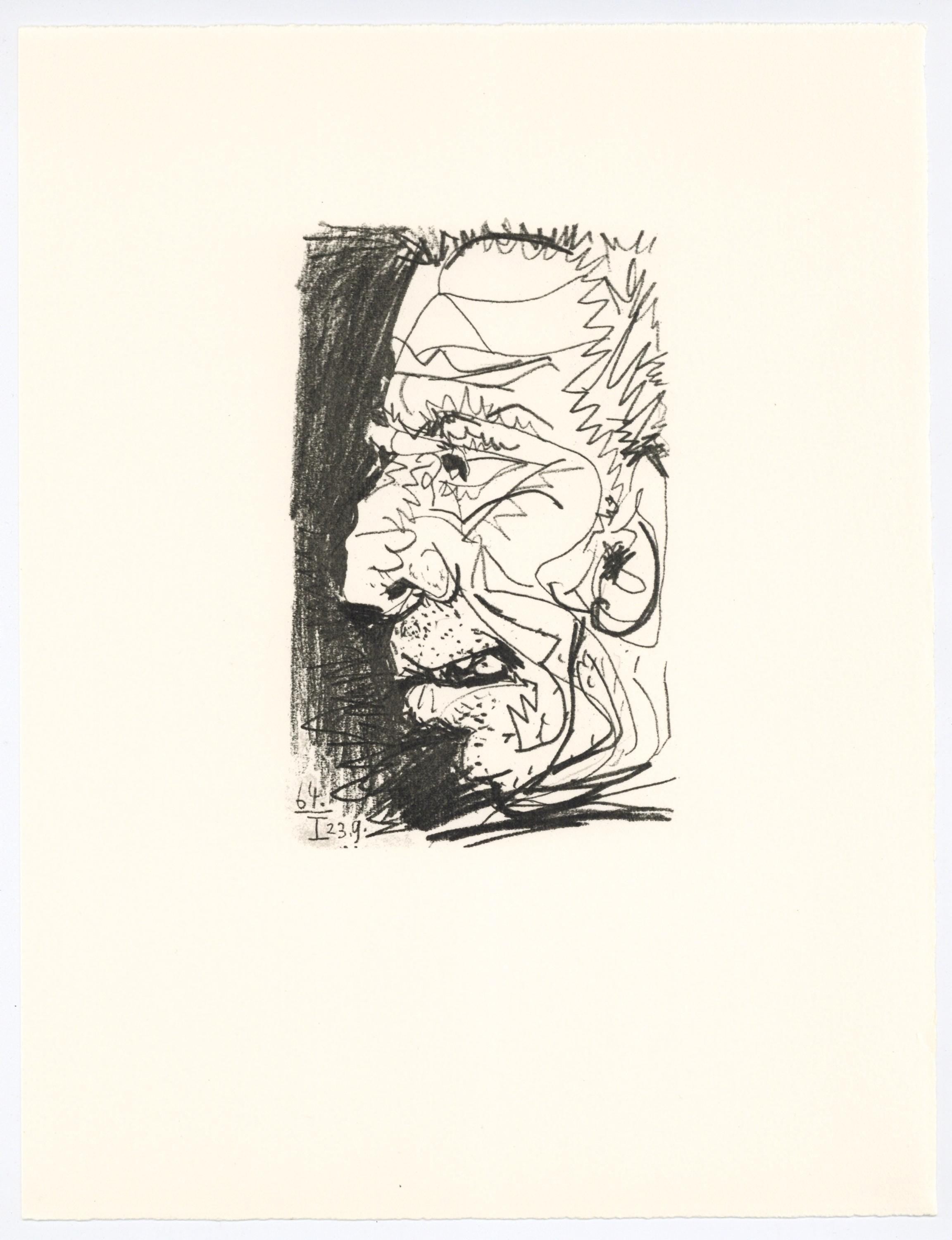 Pablo Picasso, Composition, Le Goût du Bonheur (Cramer 148; Bloch 2013), Limited Edition Mixed Media Lithograph