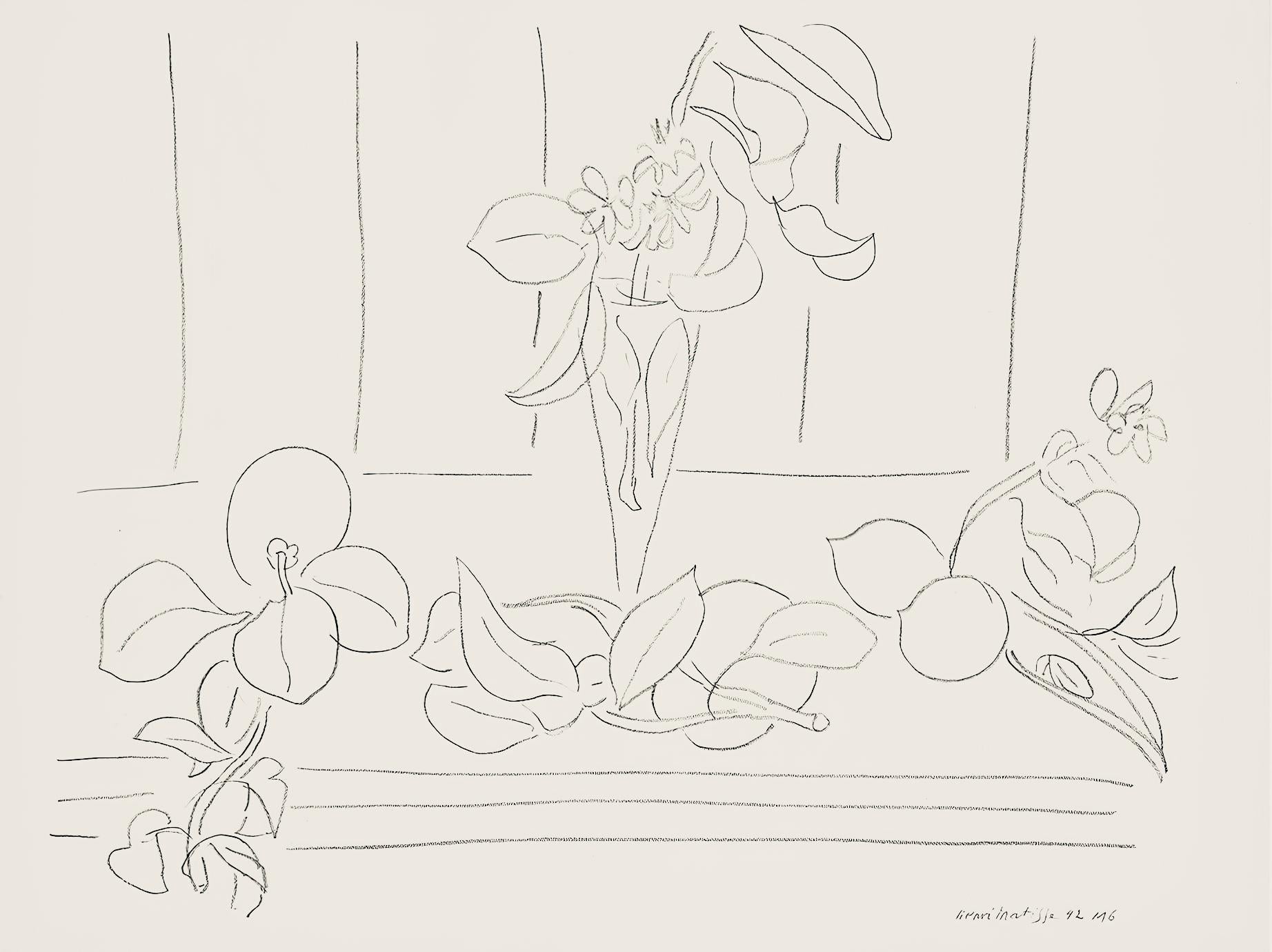 Henri Matisse, Série M, var. 6 (Duthuit 9), Henri Matisse, Dessins, Thèmes et variations, Limited Edition Lithograph