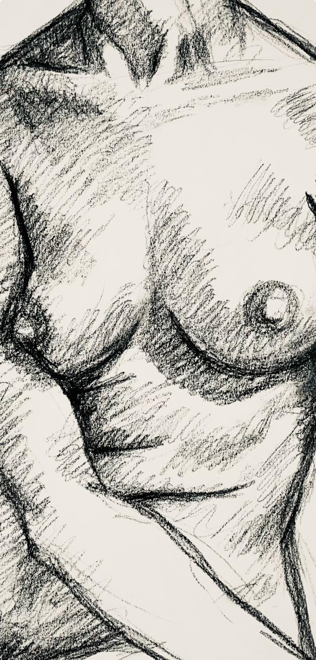 Ian Hornak, Renaissance Female Nude Figure Study, 1963, Original Drawing