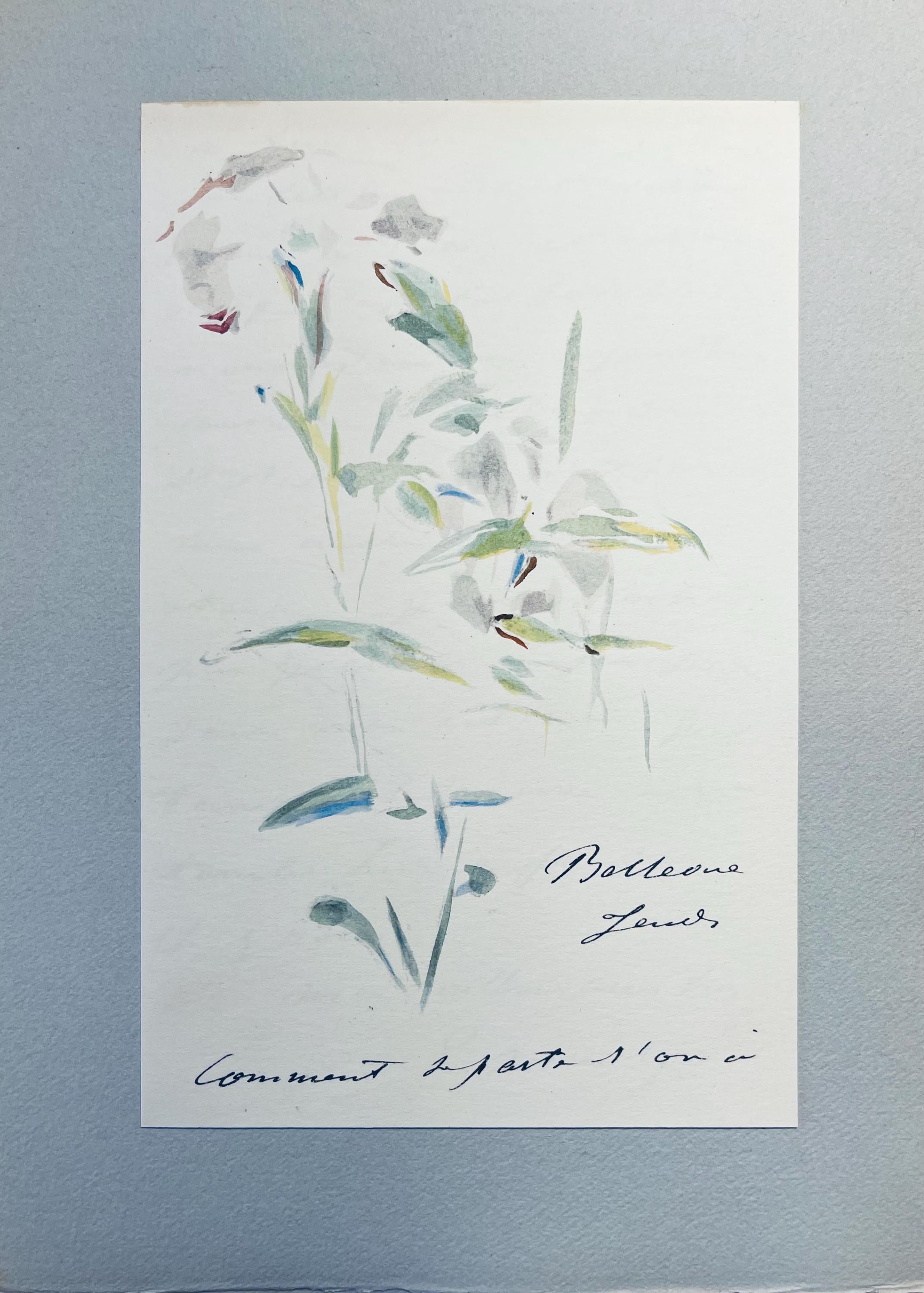 Édouard Manet, Composition, Édouard Manet, Letters with Aquarelles, Limited Edition Lithograph