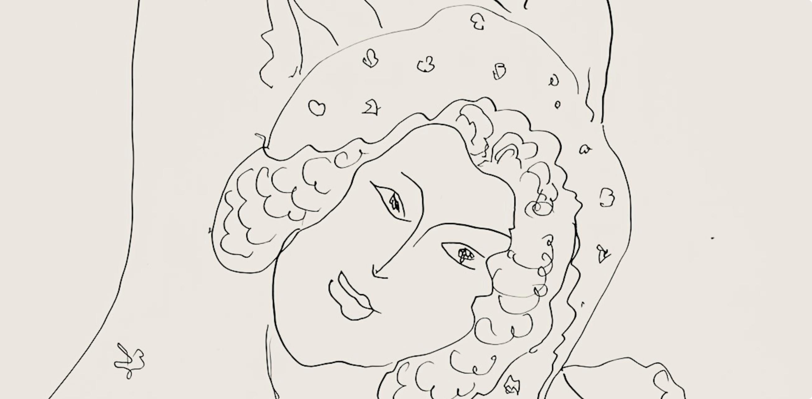 Henri Matisse, Série I, var. 12 (Duthuit 9), Henri Matisse, Dessins, Thèmes et variations, Limited Edition Lithograph