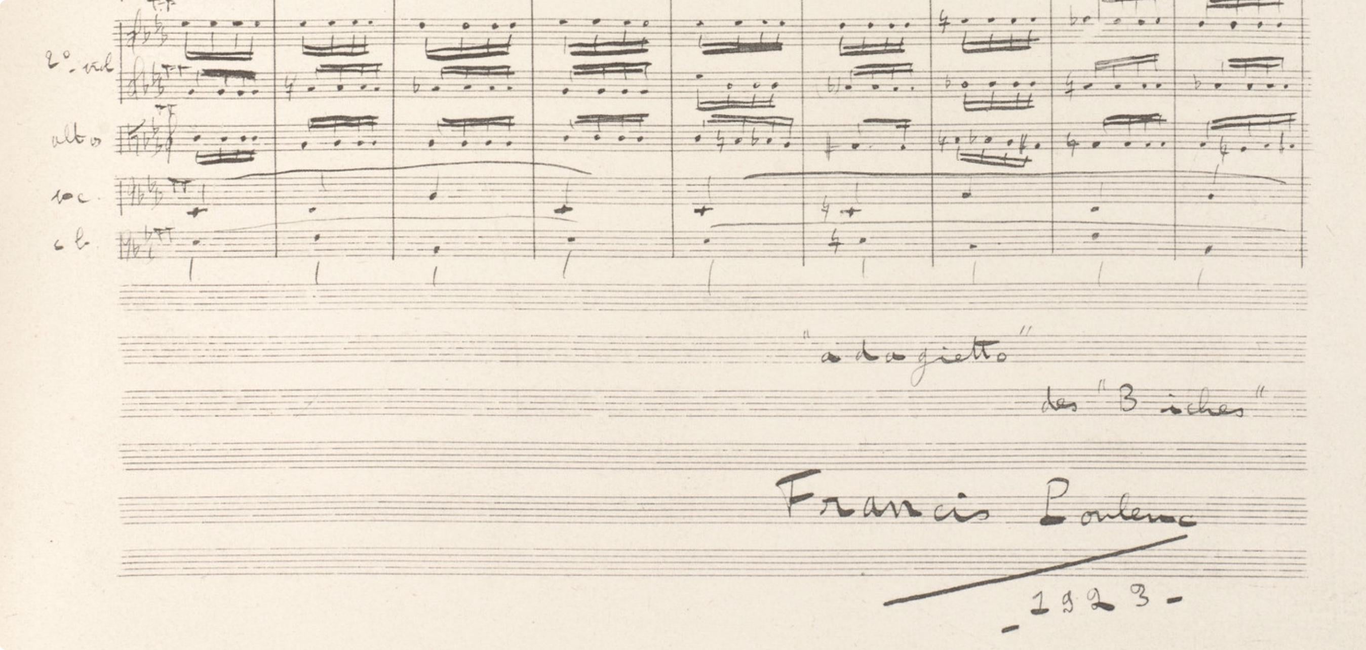 Francis Poulenc, Composition, Les Biches, Limited Edition Lithograph