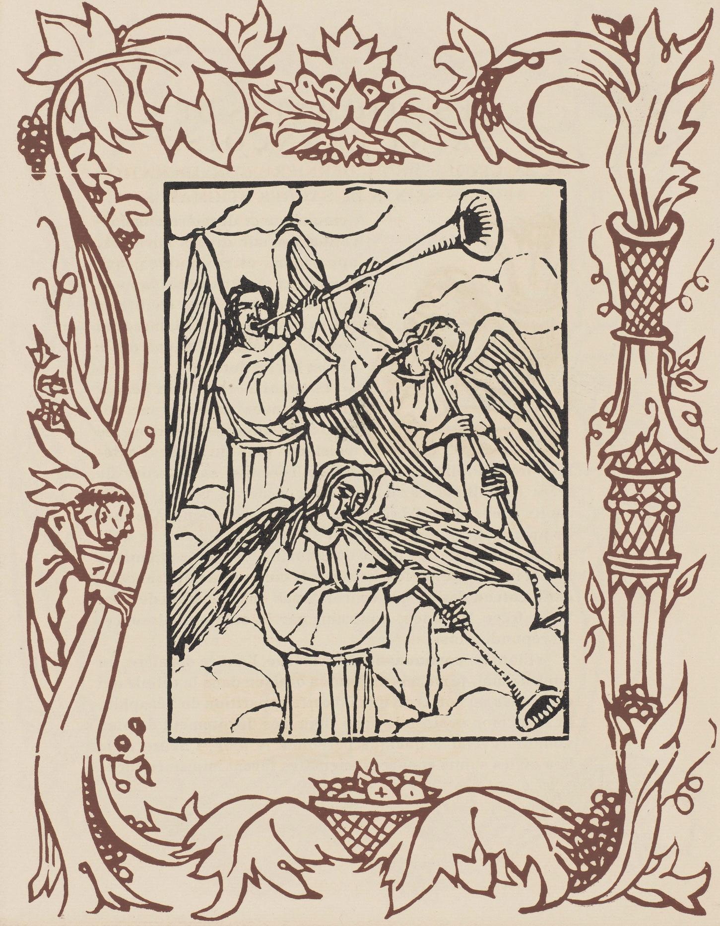 Émile Bernard, Composition (Morane, No. 100), Les Petites Fleurs de St. Françoise, Limited Edition Woodcut