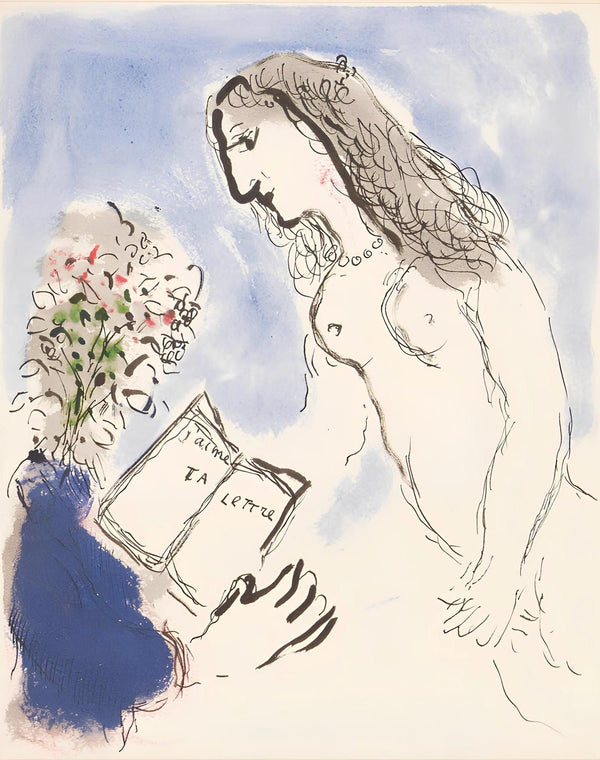 Marc Chagall, Composition, Lettres d'hivernage, Limited Edition Lithograph