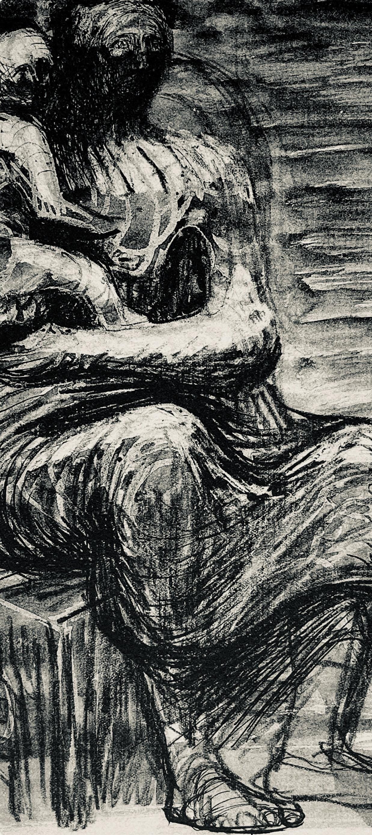 Henry Moore, Study for Northampton Madonna, The Drawings of Henry Moore, Limited Edition Lithograph