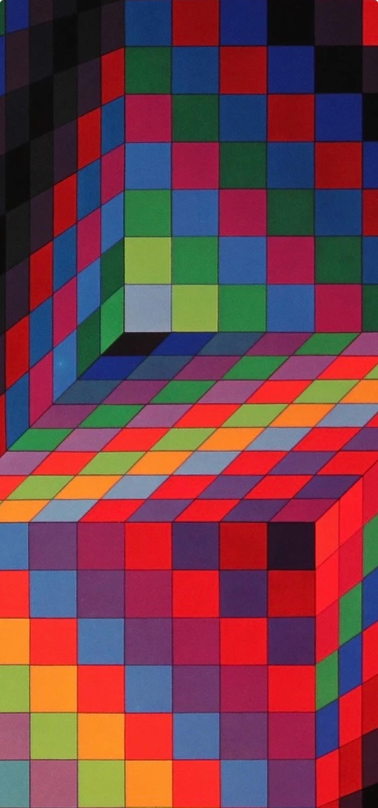 Victor Vasarely, Composition, Hommage à Hexagone, Limited Edition Héliogravure