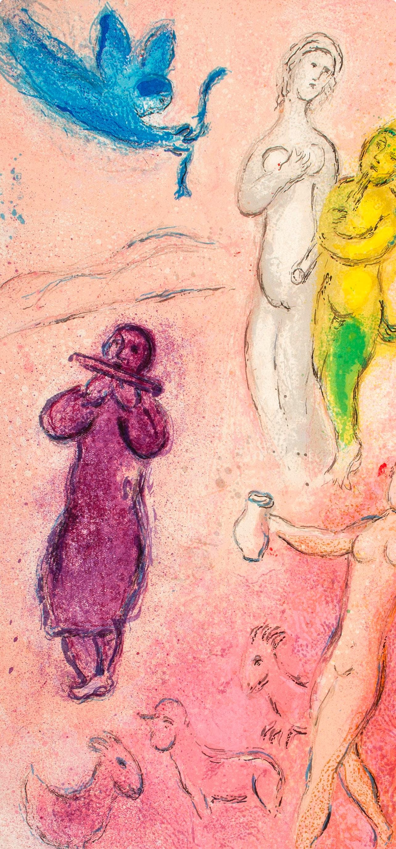 Marc Chagall, La fable de syringe, Daphnis et Chloé, Limited Edition Héliogravure