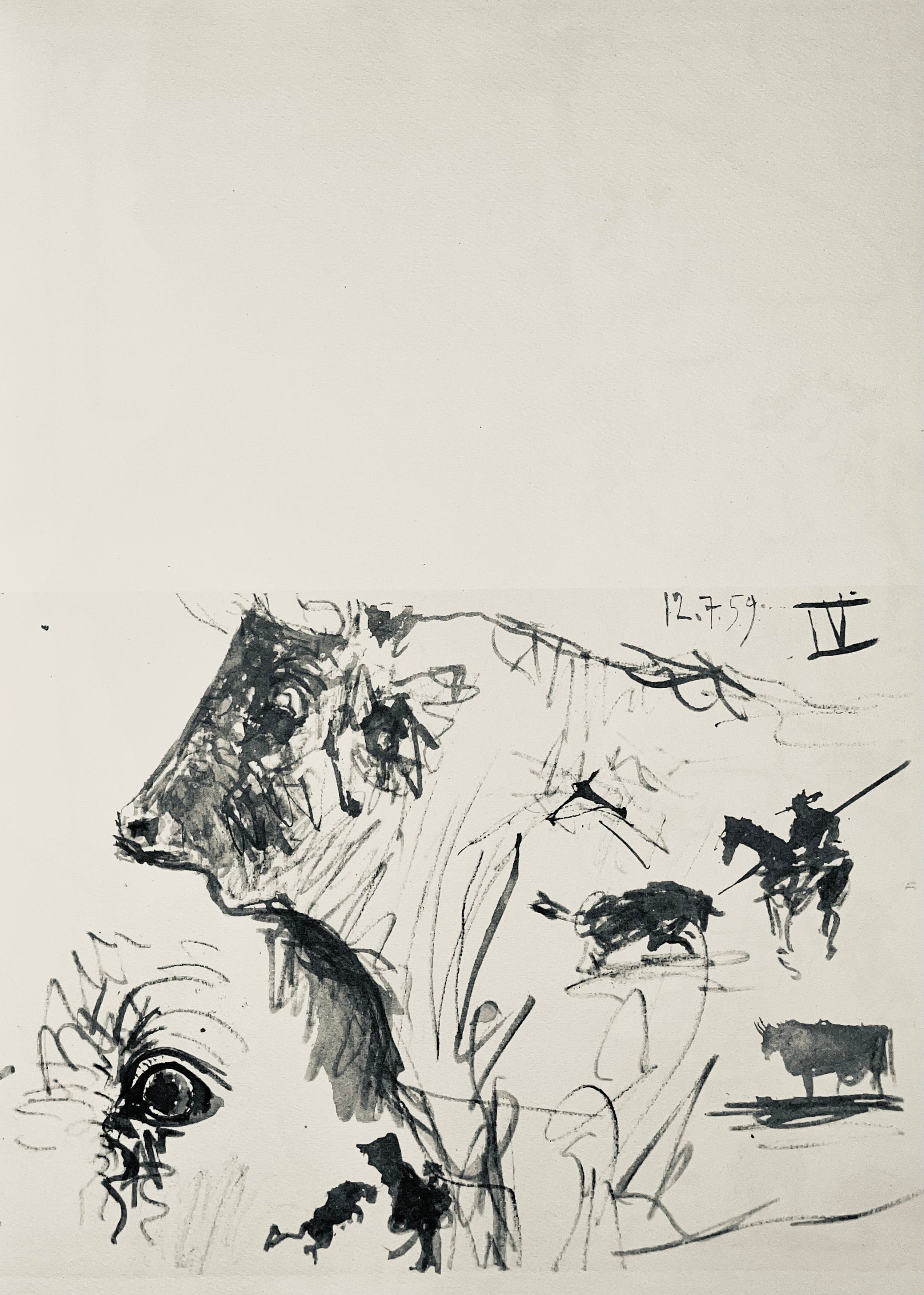 Pablo Picasso, Composition (Bloch 1276; Czwiklitzer 23), Toros y Toreros, Limited Edition Lithograph