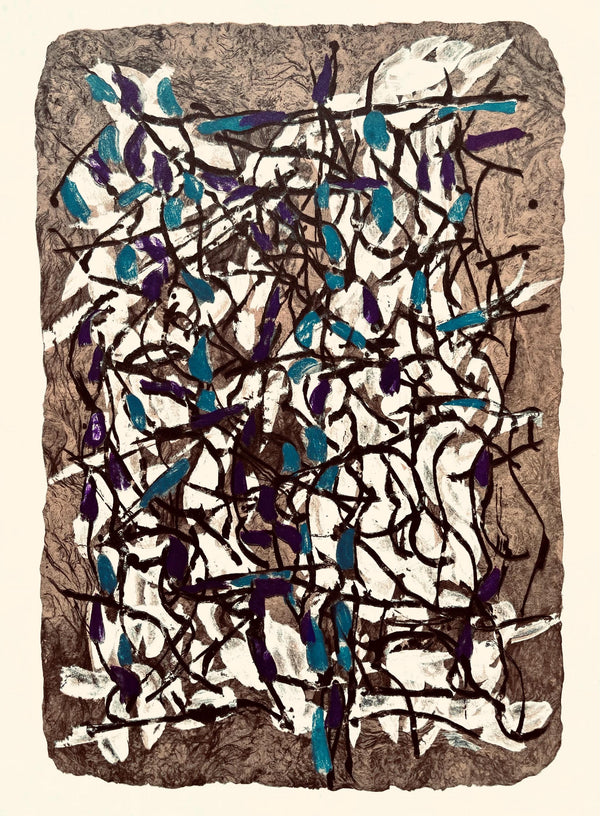 Jean-Paul Riopelle, Composition, Derrière le miroir, Limited Edition Lithograph