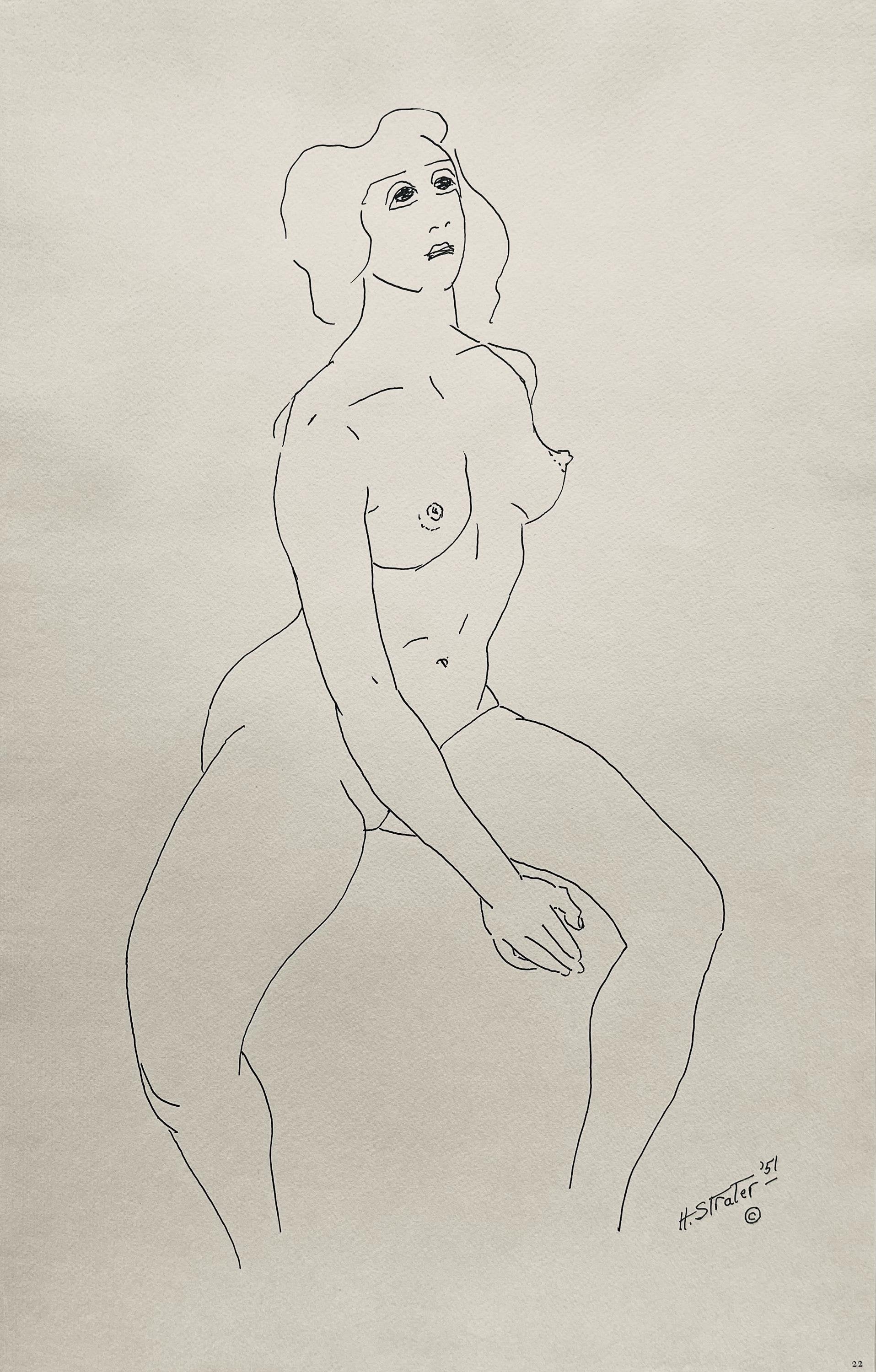Henry Strater, Composition, 24 Drawings by Henry Strater, Limited Edition Lithograph
