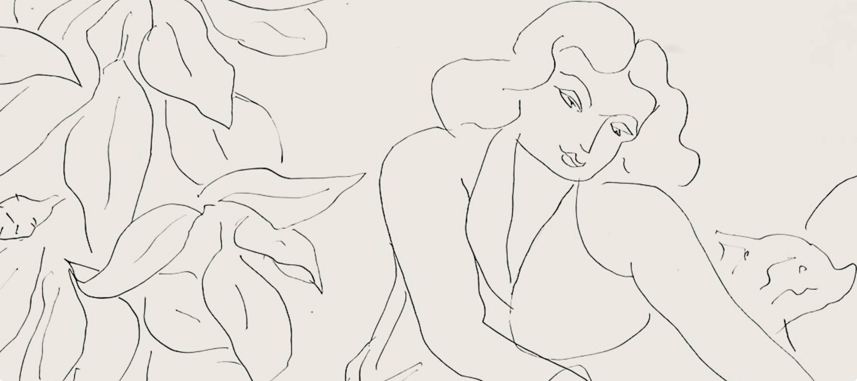 Henri Matisse, Série E, var. 11 (Duthuit 9), Henri Matisse, Dessins, Thèmes et variations, Limited Edition Lithograph