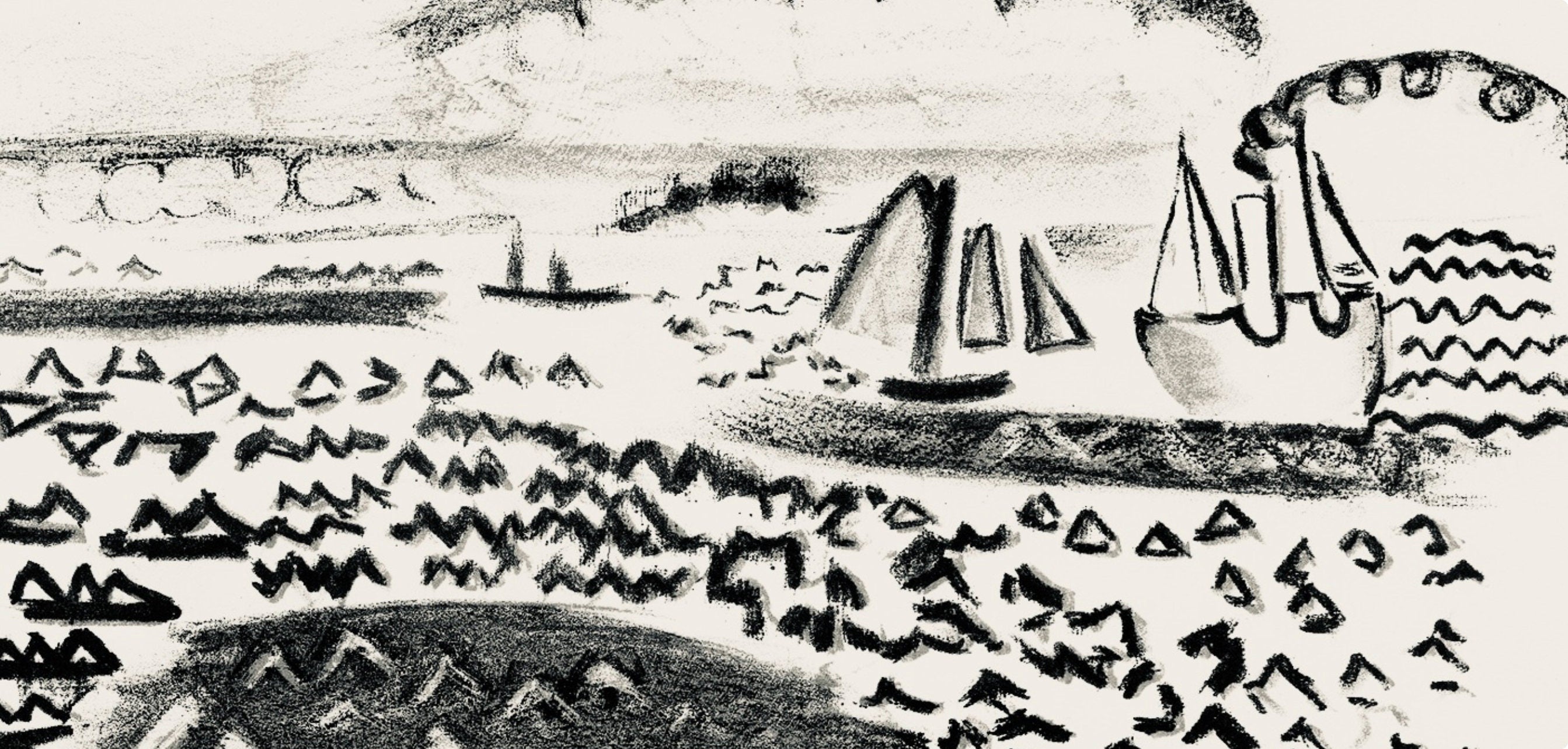 Raoul Dufy, Composition, Les Côtes Normandes, Limited Edition Lithograph