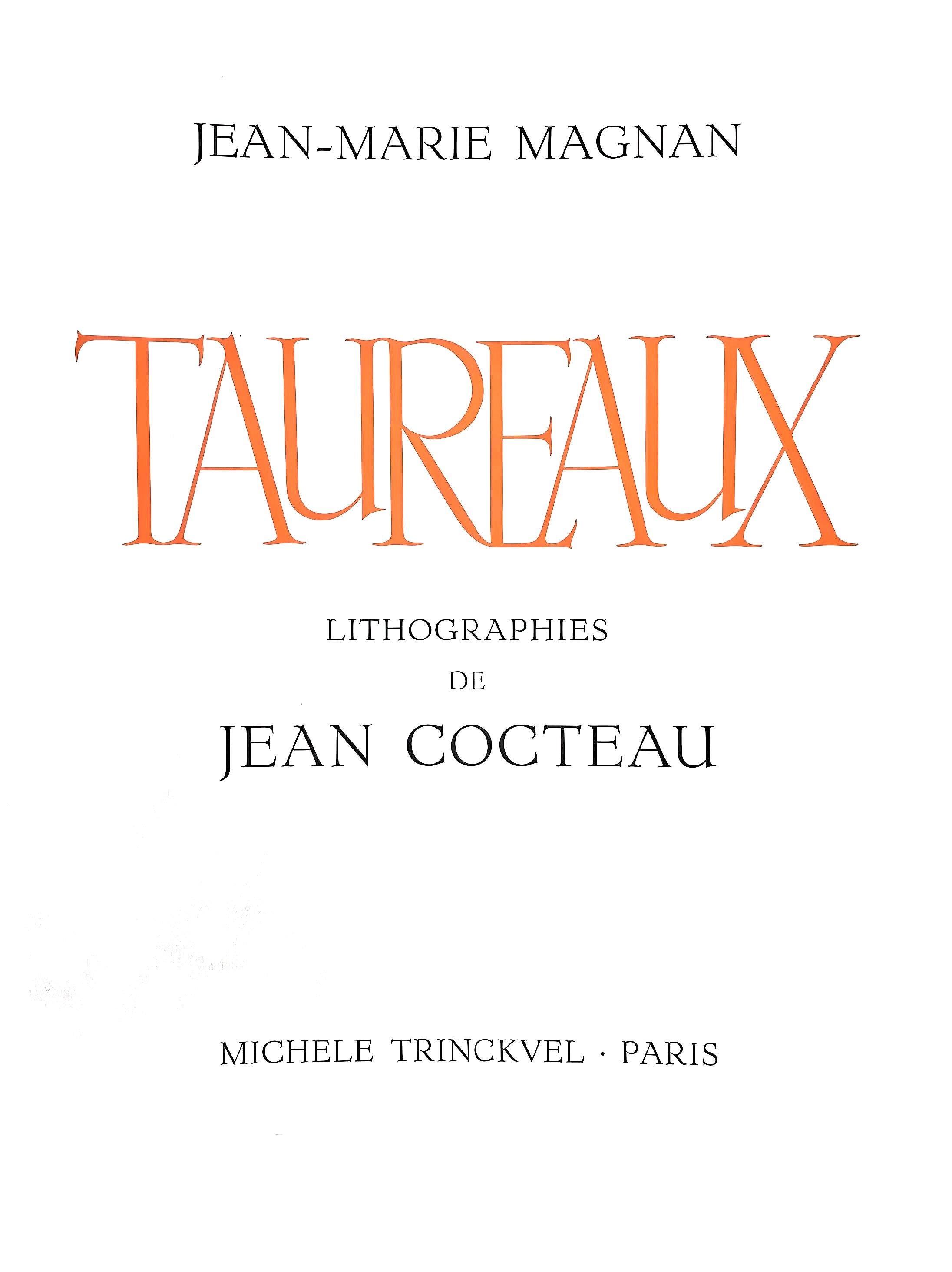 Jean Cocteau, Composition, Taureaux, Limited Edition Lithograph