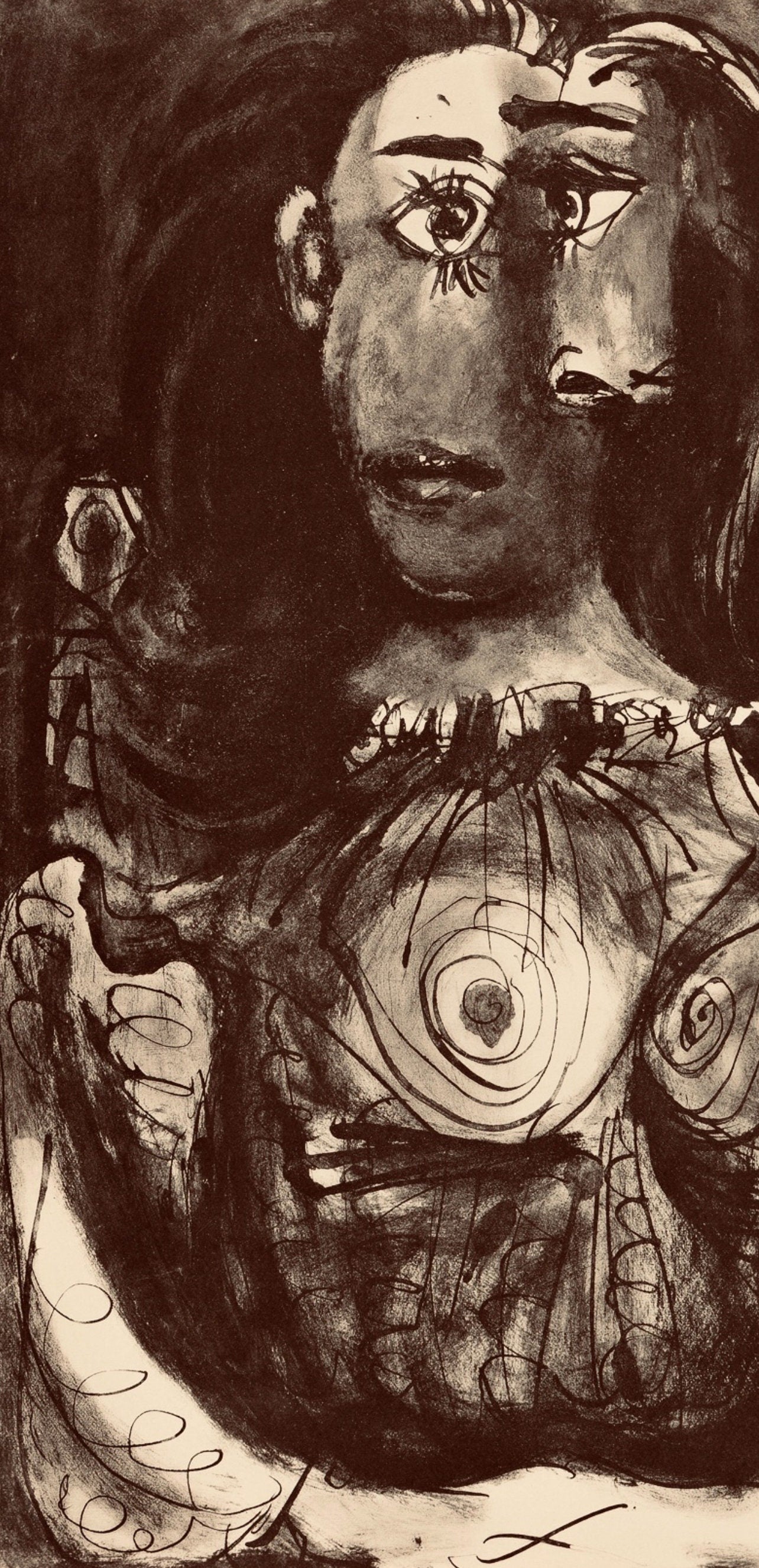 Pablo Picasso, Composition, Carnet de dessins de Picasso, Cahiers d’Art, Limited Edition Lithograph