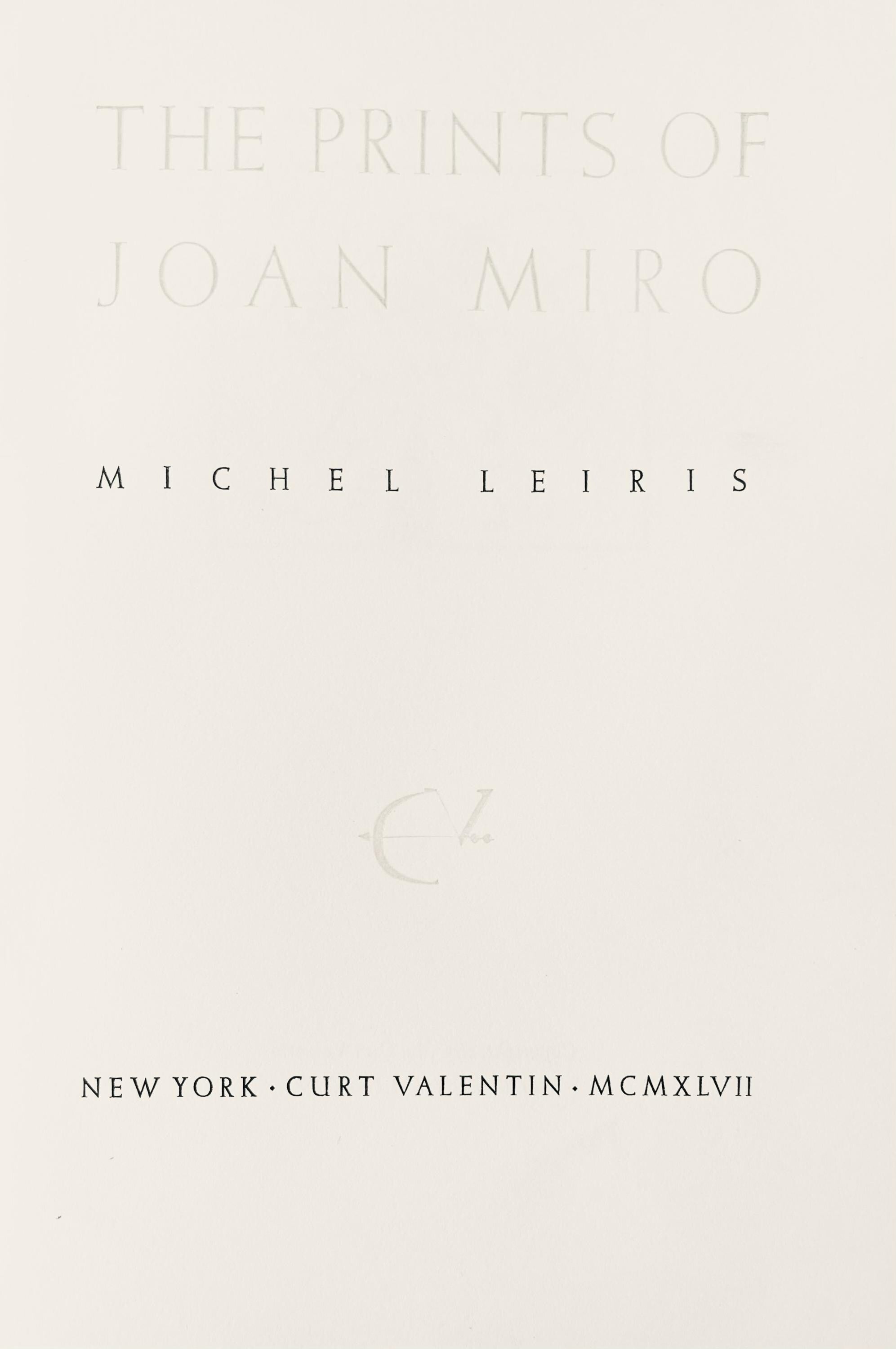 Joan Miró, Composition, The Prints of Joan Miro, Limited Edition Etching