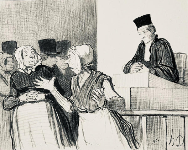 Honoré Daumier, Composition, Honoré Daumier, Law and Justice, Limited Edition Lithograph