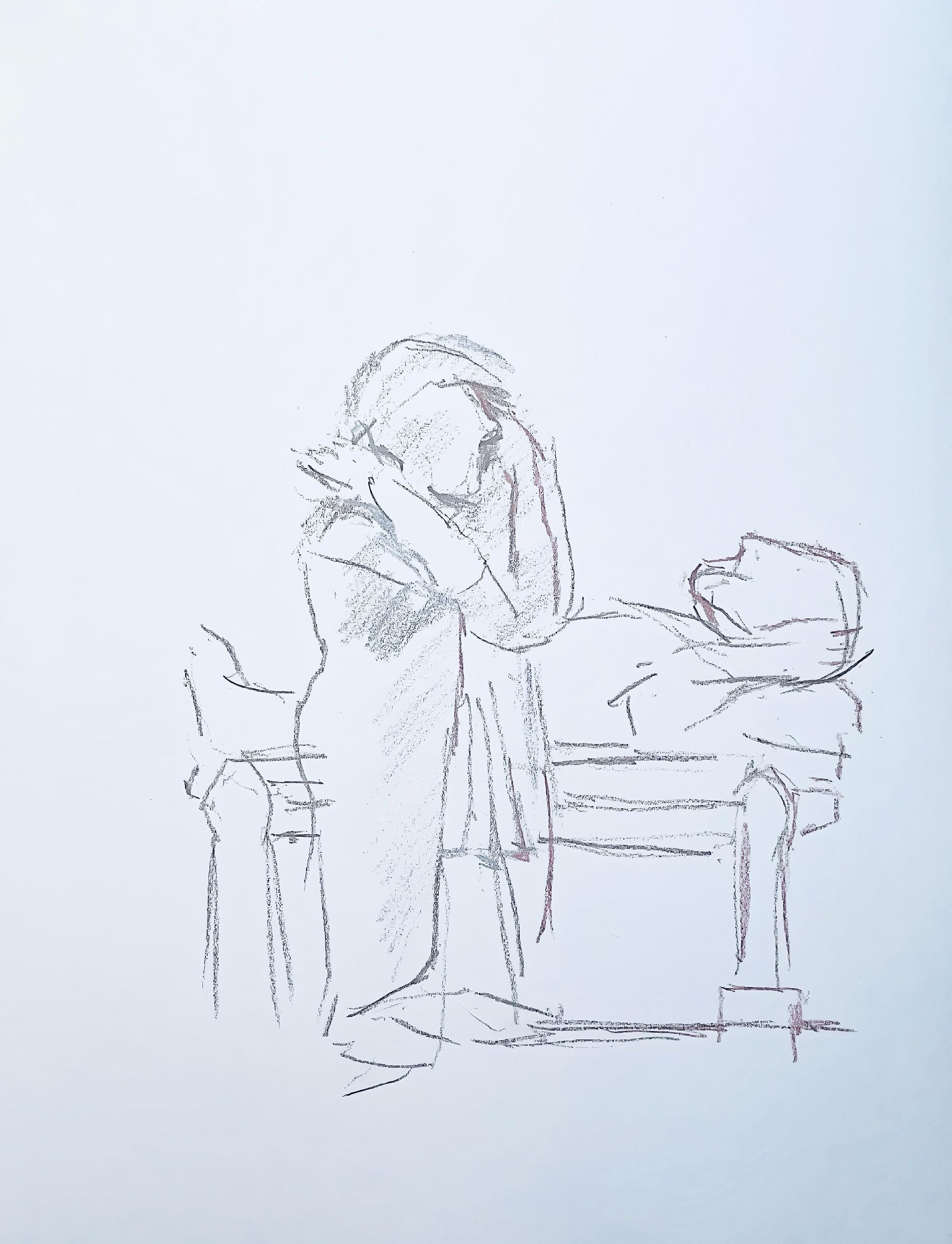 Oskar Kokoschka, Composition, Skizzenbuch der Italienischen Reise 1963, Limited Edition Lithograph