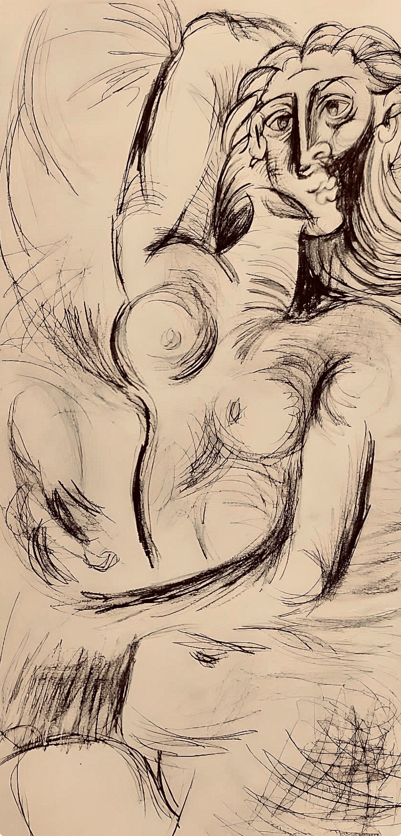 Pablo Picasso, Composition, Carnet de dessins de Picasso, Cahiers d’Art, Limited Edition Lithograph