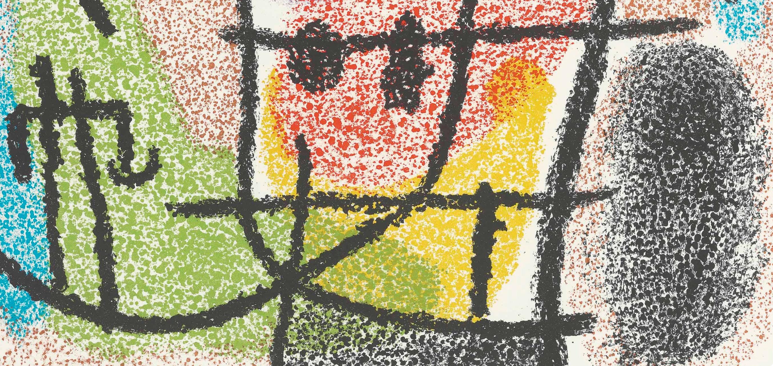 Joan Miró, Composition (Cramer 103; Mourlot 382-383), Miró Cartones 1956-1965, Limited Edition Lithograph