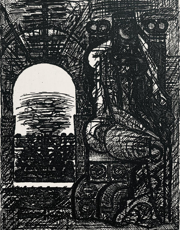 Marcel Gromaire, Lady Macbeth, Scène V, Shakespeare, Macbeth, Eaux-fortes de Gromaire, Limited Edition Etching