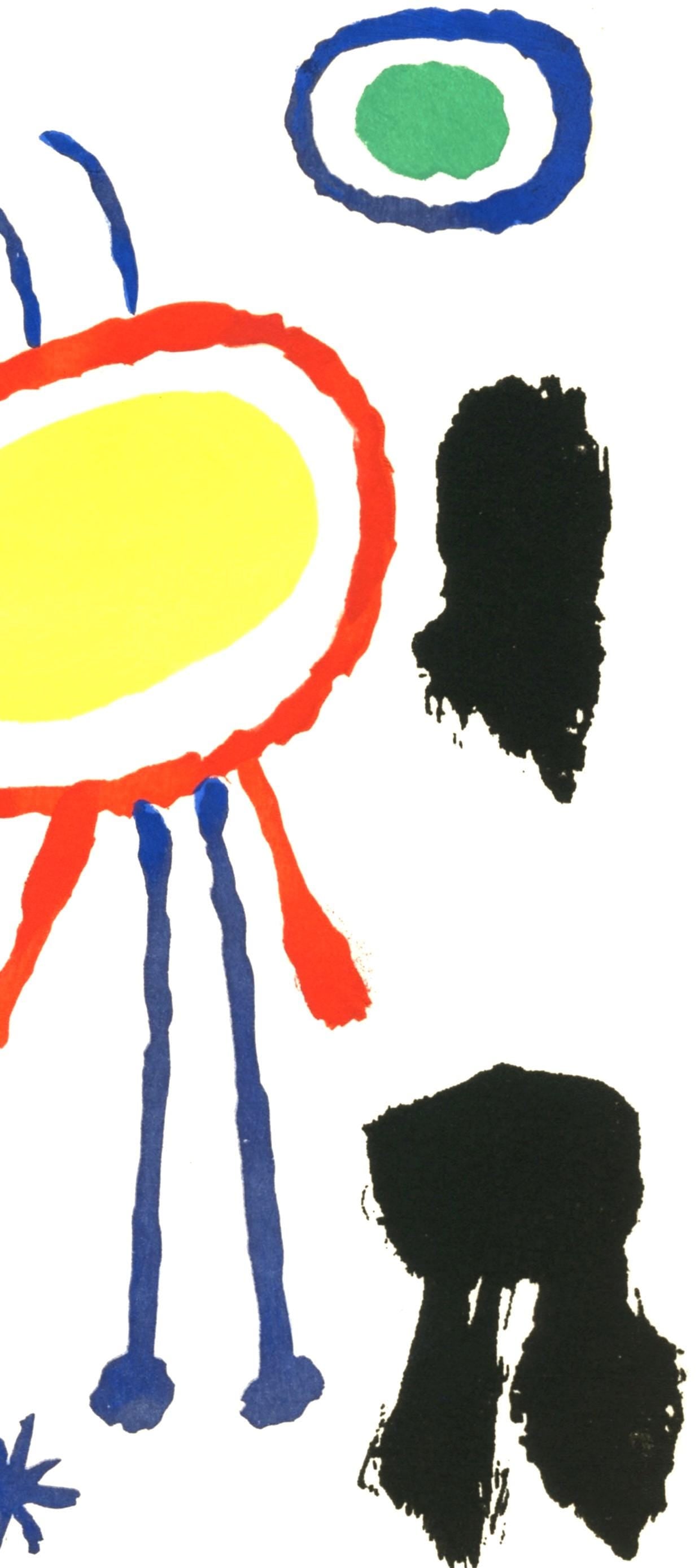 Joan Miró, Femmes et Oiseaux devant la Lune, The Prints of Joan Miro, Limited Edition Lithograph
