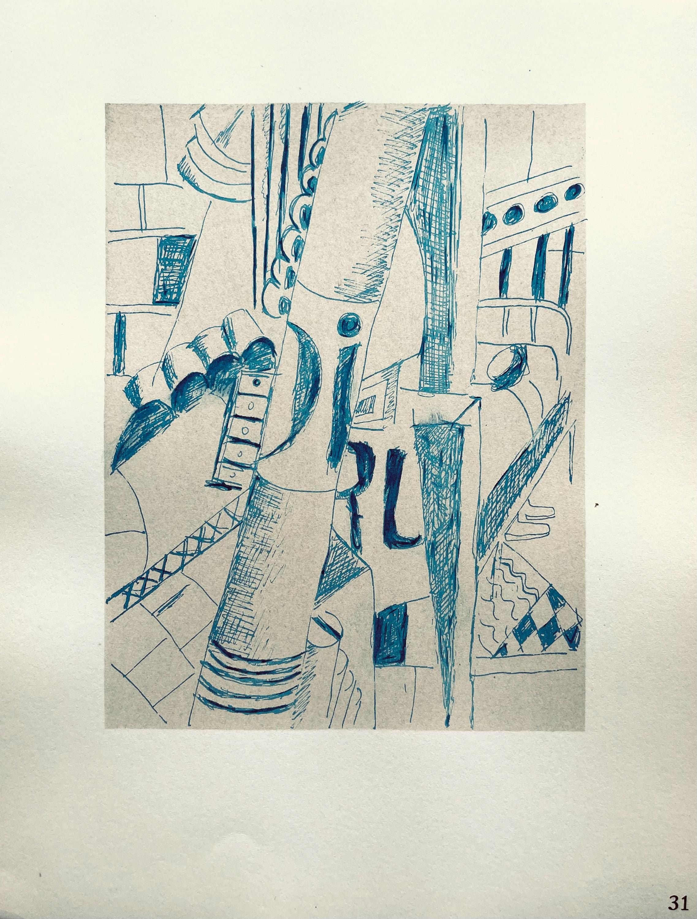 Fernand Léger, Intérieur d'Hôpital, Fernand Léger, Dessins de Guerre, Limited Edition Lithograph