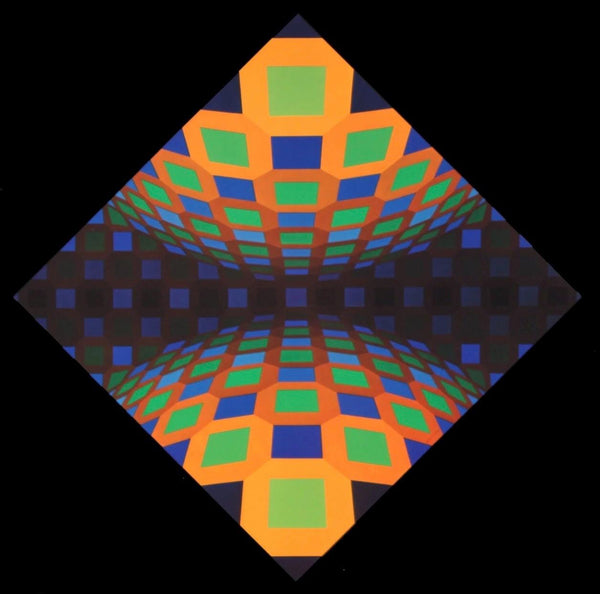 Victor Vasarely, Composition, Octogone, Limited Edition Héliogravure