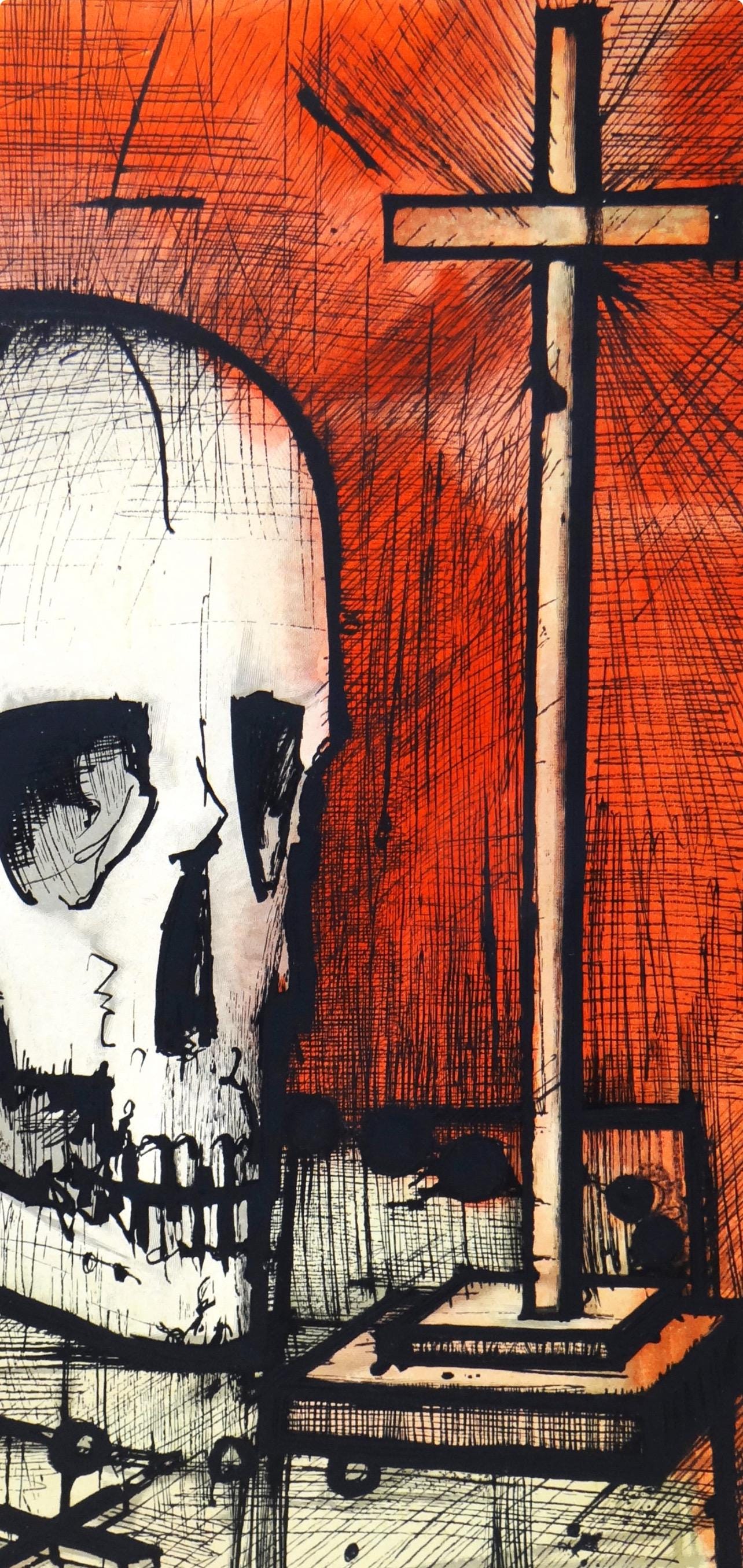 Bernard Buffet, Vanité, Vingt fables de La fontaine, Limited Edition Woodcut