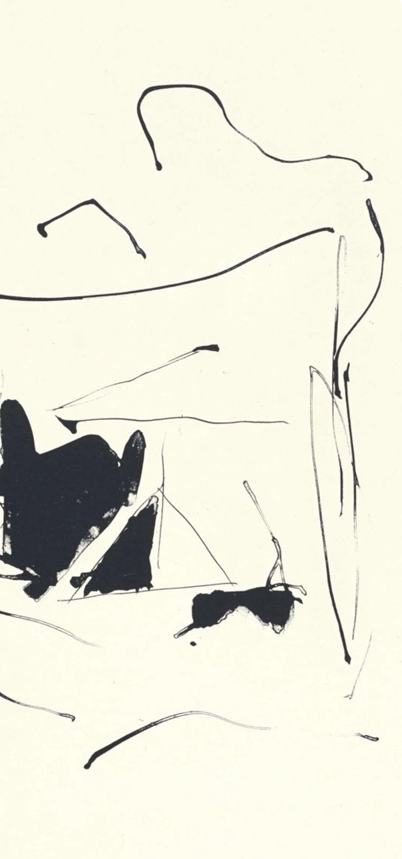 Robert Motherwell, Burnt Water (Belknap 354-380; Engberg/Banach 415-441), Three Poems, Limited Edition Lithograph