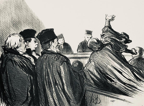 Honoré Daumier, Composition, Honoré Daumier, Law and Justice, Limited Edition Lithograph