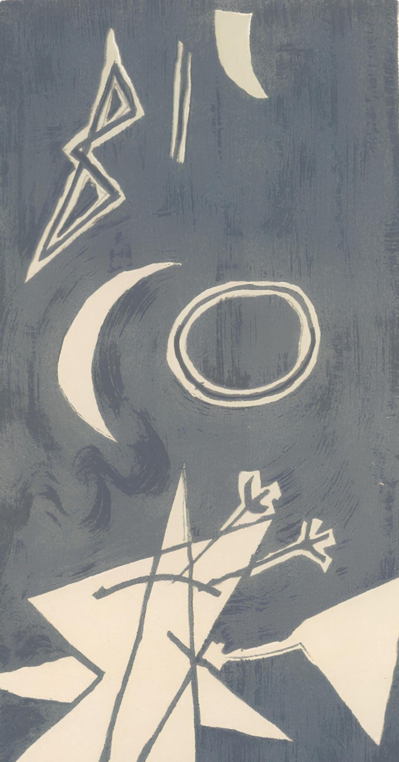 Georges Braque, Ciel gris II (Maeght 1033), Derrière le miroir, Limited Edition Lithograph