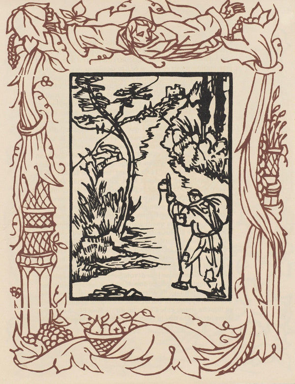 Émile Bernard, Composition (Morane, No. 100), Les Petites Fleurs de St. Françoise, Limited Edition Woodcut