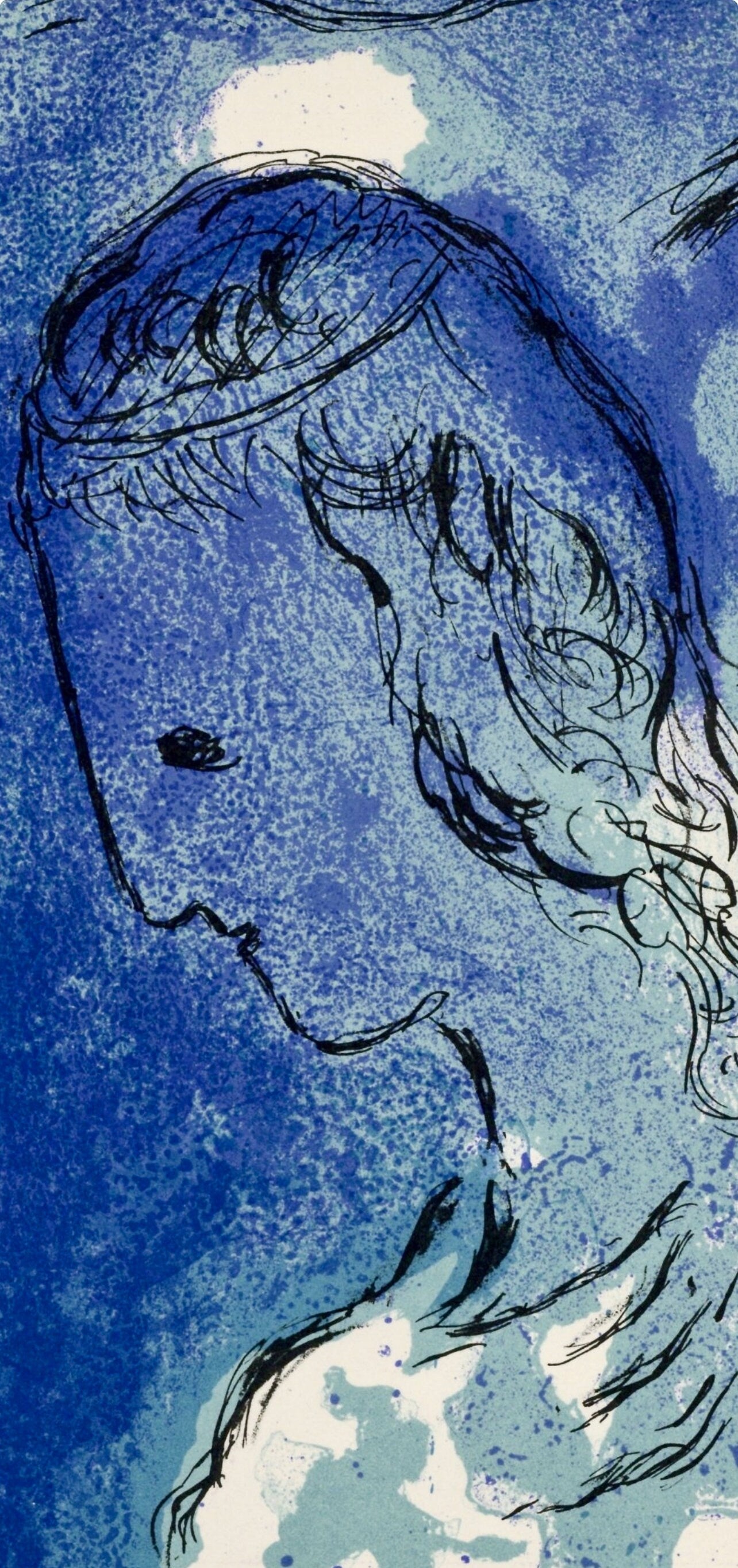 Marc Chagall, Abraham and Sarah (Mourlot 117-46; Cramer 25), Drawings from the Bible by Marc Chagall, Verve, Limited Edition Lithograph