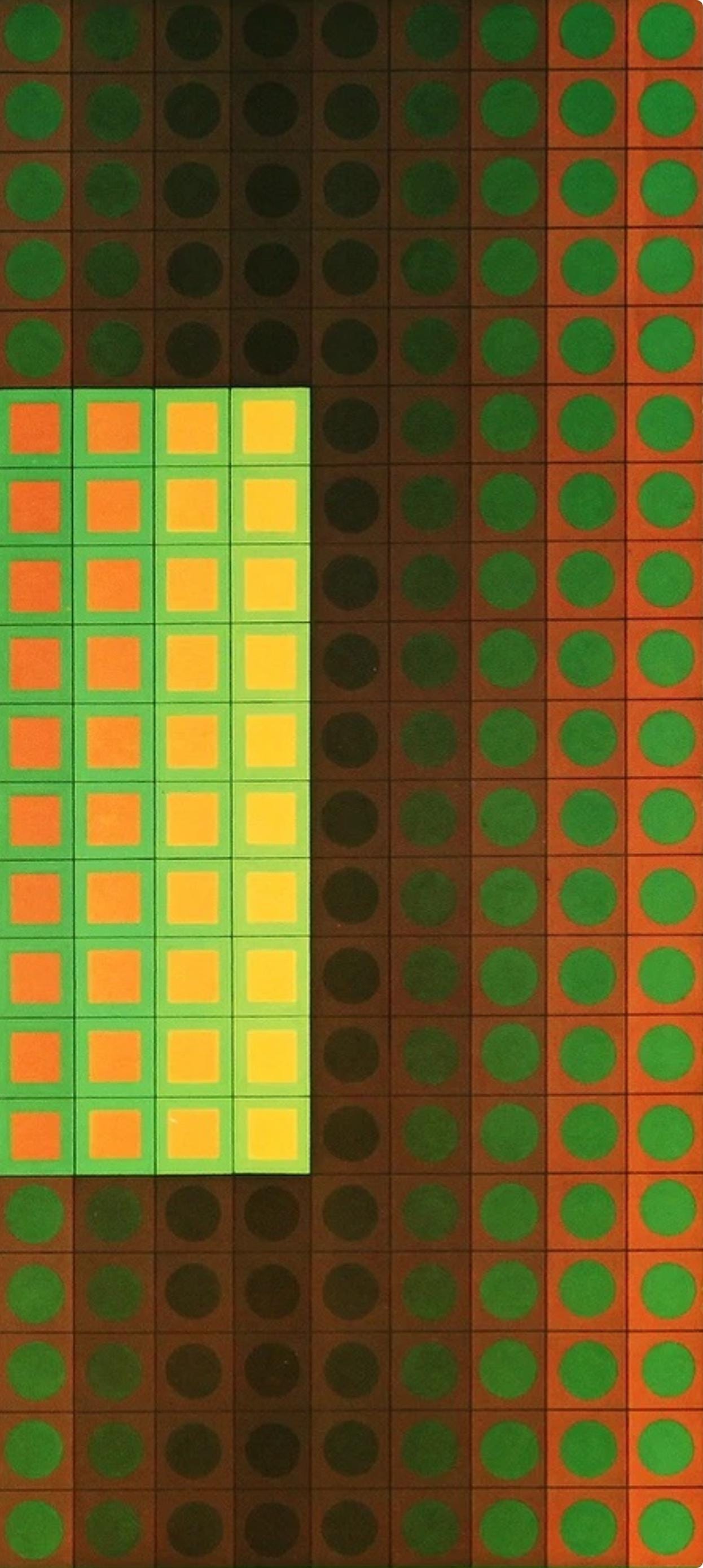 Victor Vasarely, Composition, Folklore Planétaire, Limited Edition Héliogravure