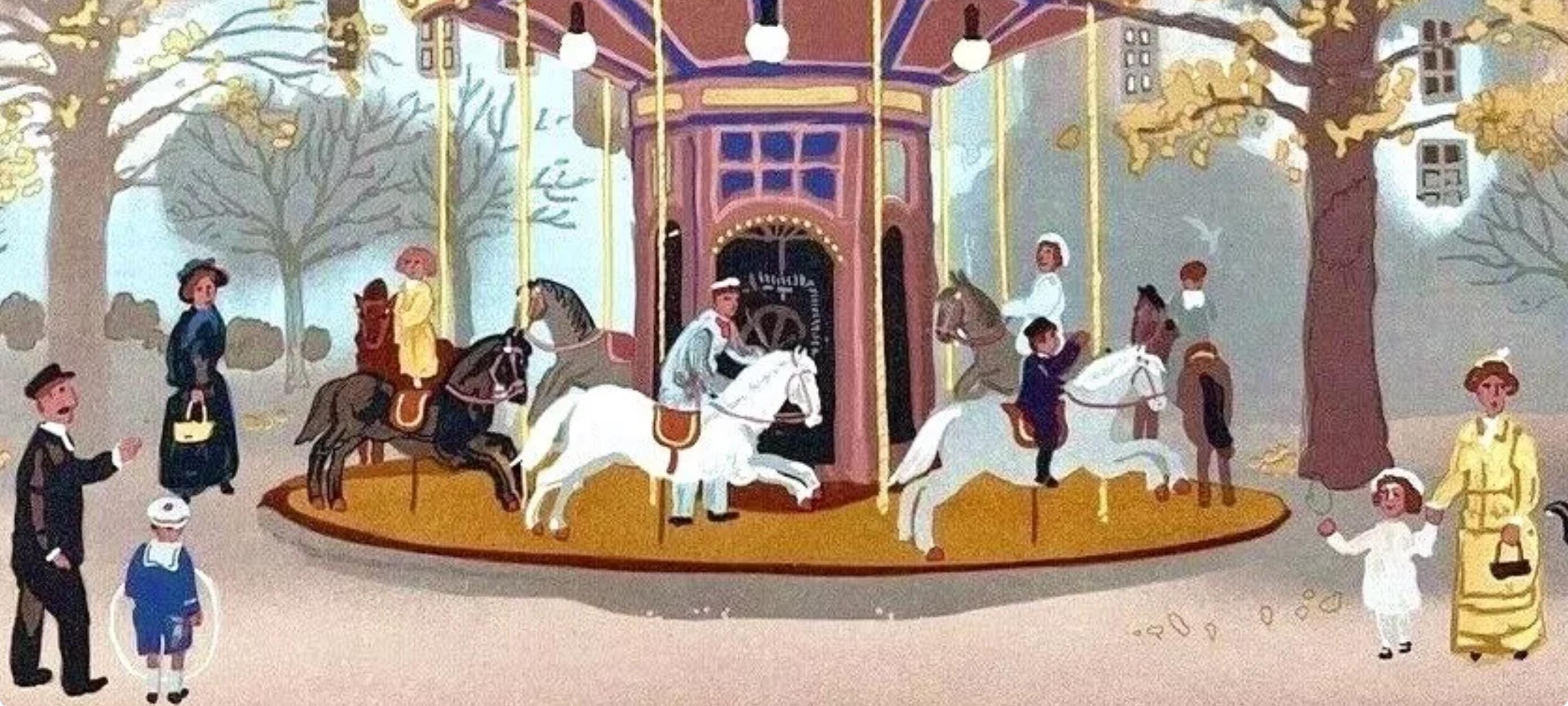 Michel Delacroix, Carousel, Limited Edition Lithograph