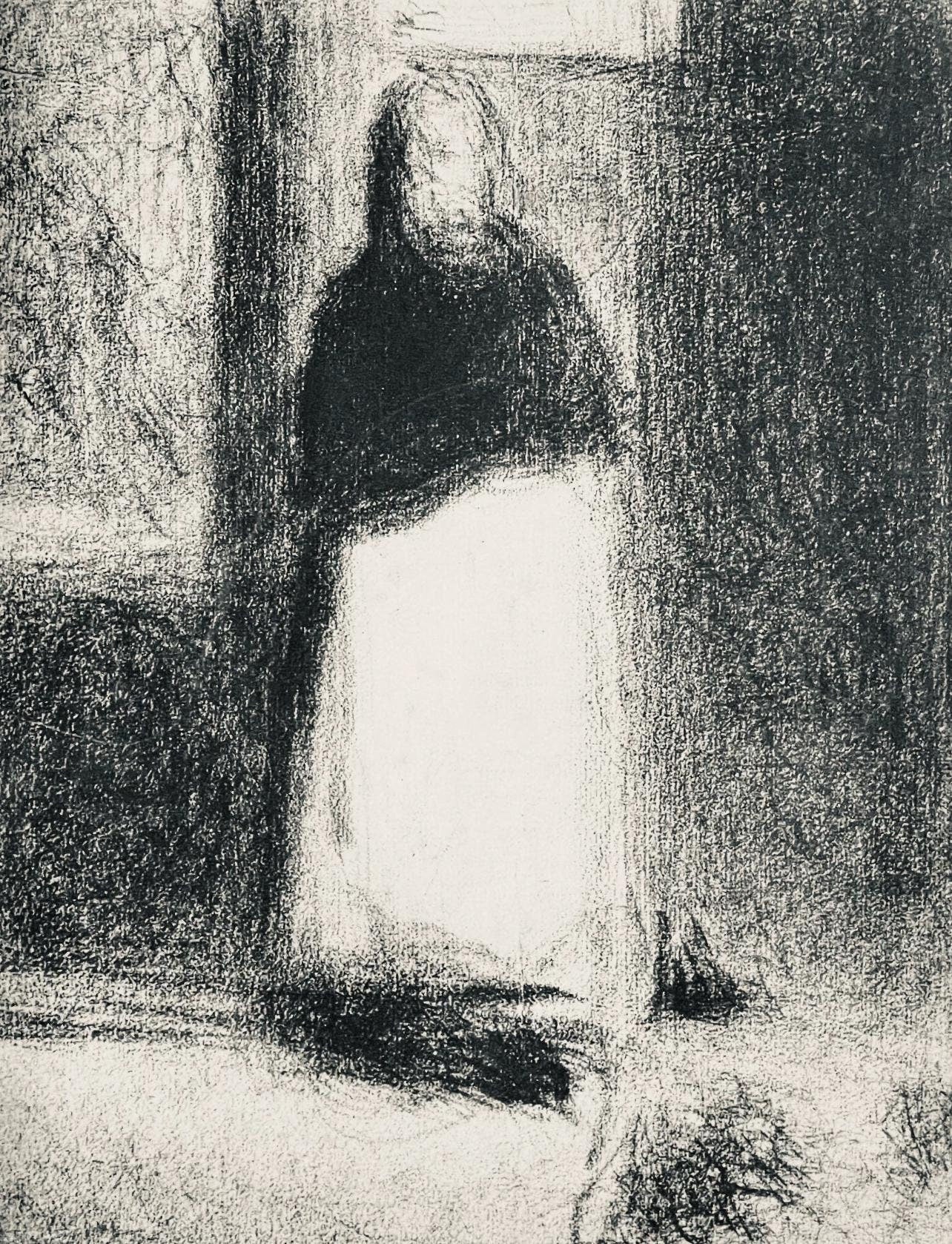 Georges Seurat, La concierge. Vers, Seurat, Limited Edition Lithograph