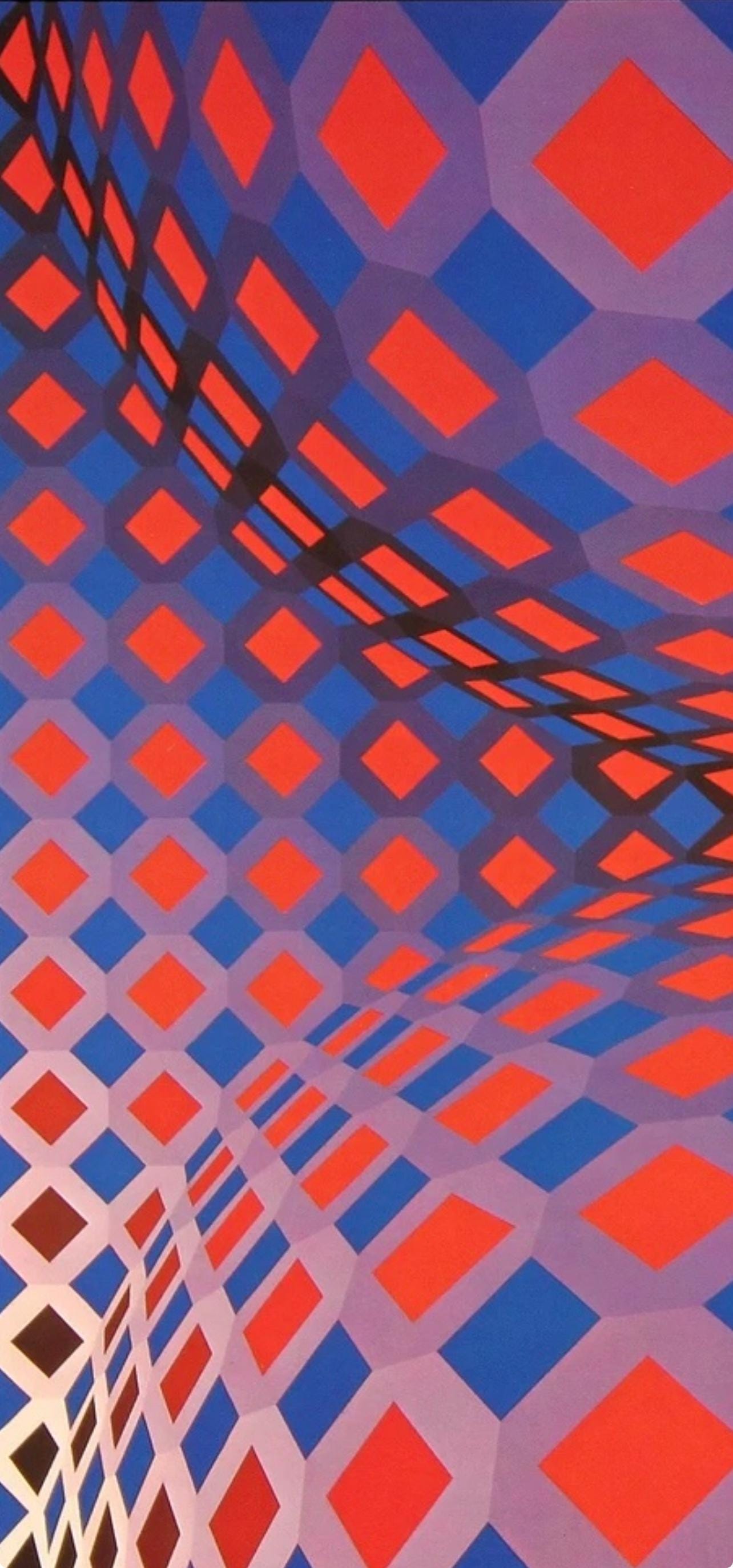 Victor Vasarely, Composition, Octogone, Limited Edition Héliogravure