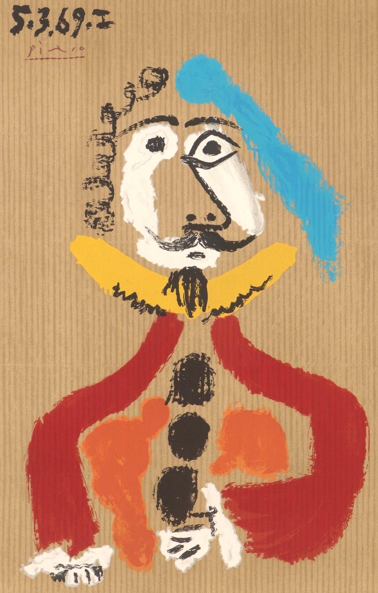 Pablo Picasso, Composition (Orozco 207-261), Vingt-Neuf Portraits Imaginaires, Limited Edition Lithograph
