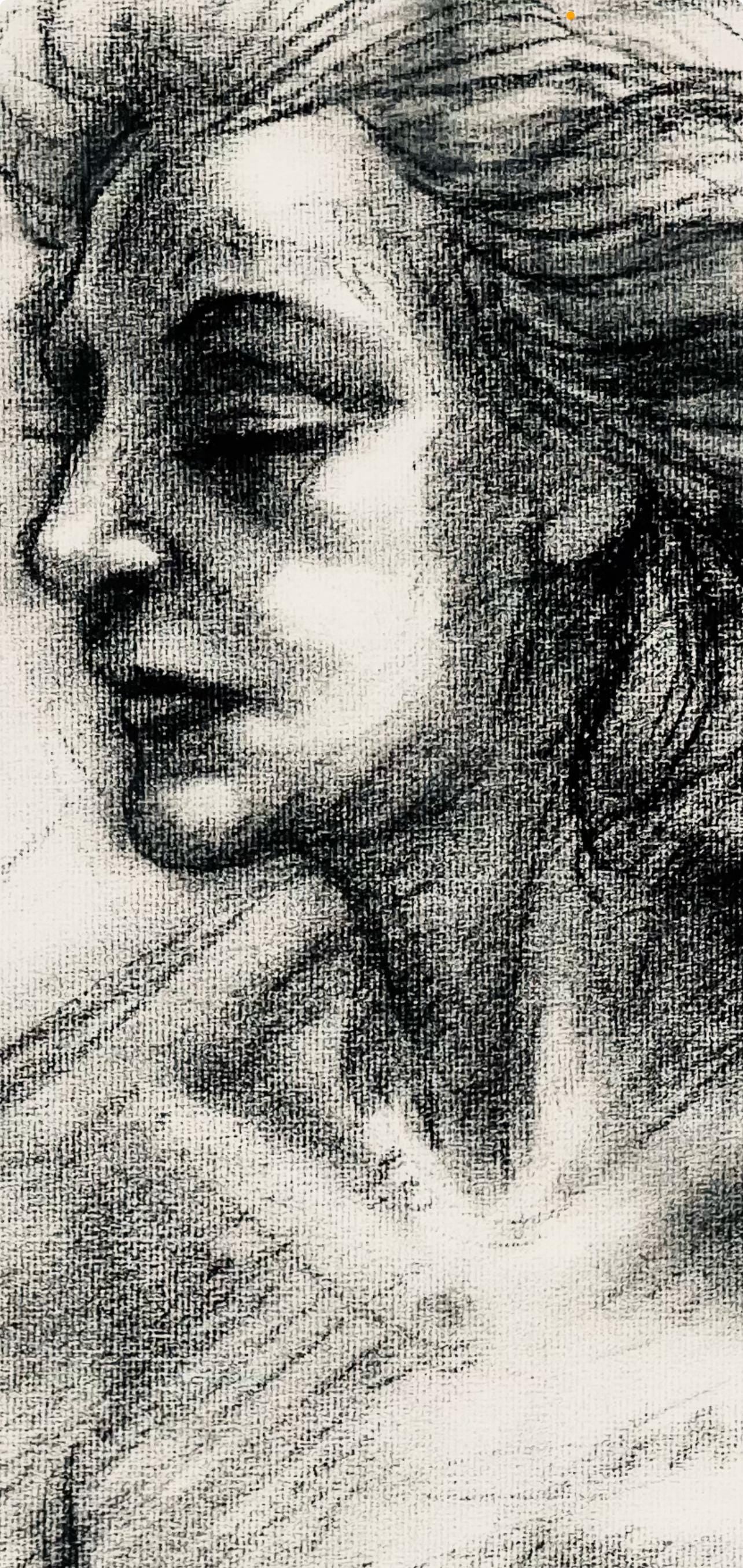 Ian Hornak, Renaissance Female Nude Figure Study, 1963, Original Drawing